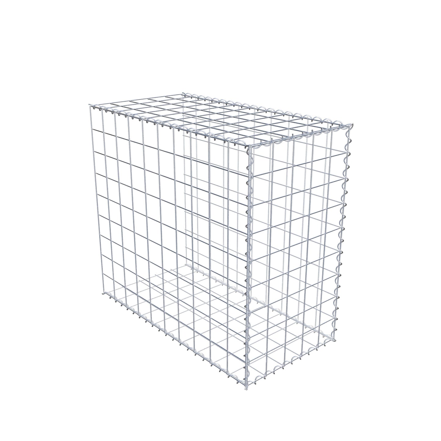 Gabion rapporté type 2 100 cm x 90 cm x 50 cm (L x H x P), mailles 10 cm x 10 cm, spirale