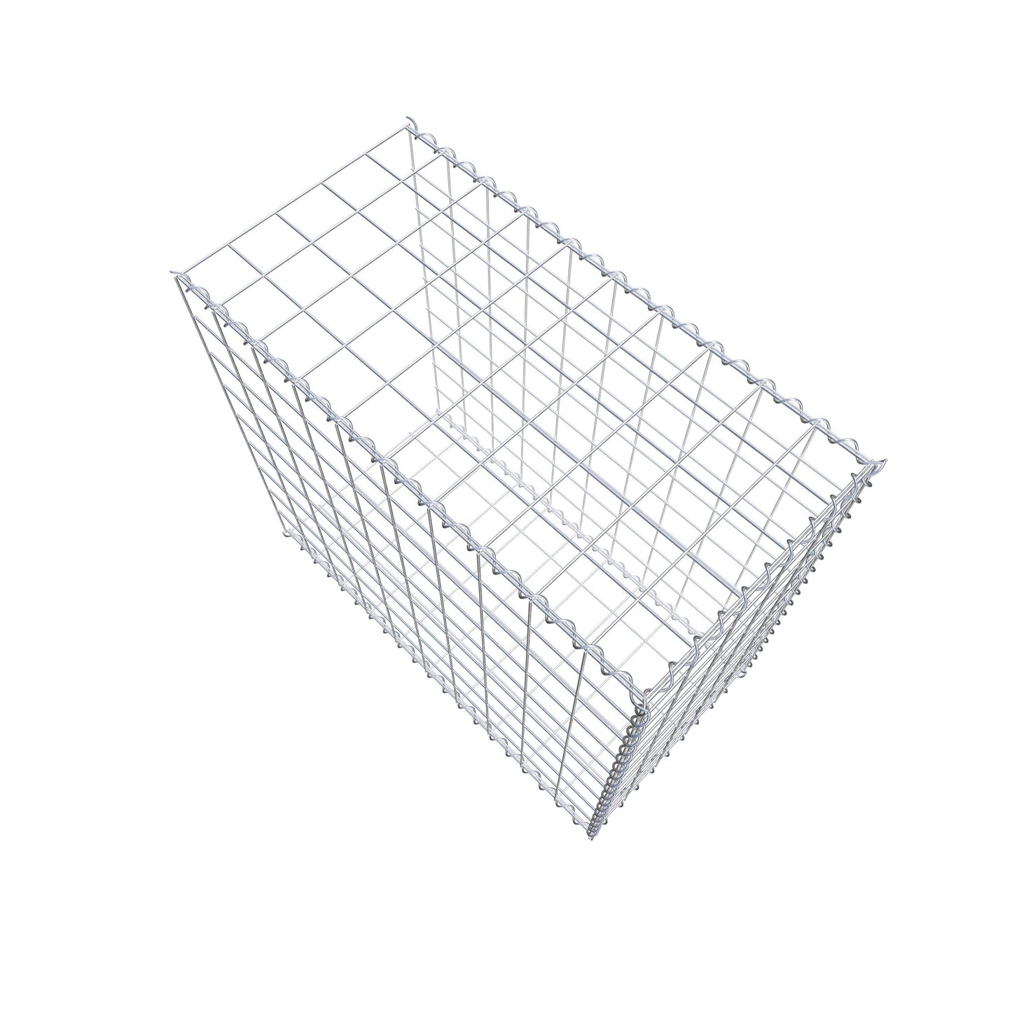 Gabion rapporté type 2 100 cm x 90 cm x 50 cm (L x H x P), mailles 10 cm x 10 cm, spirale