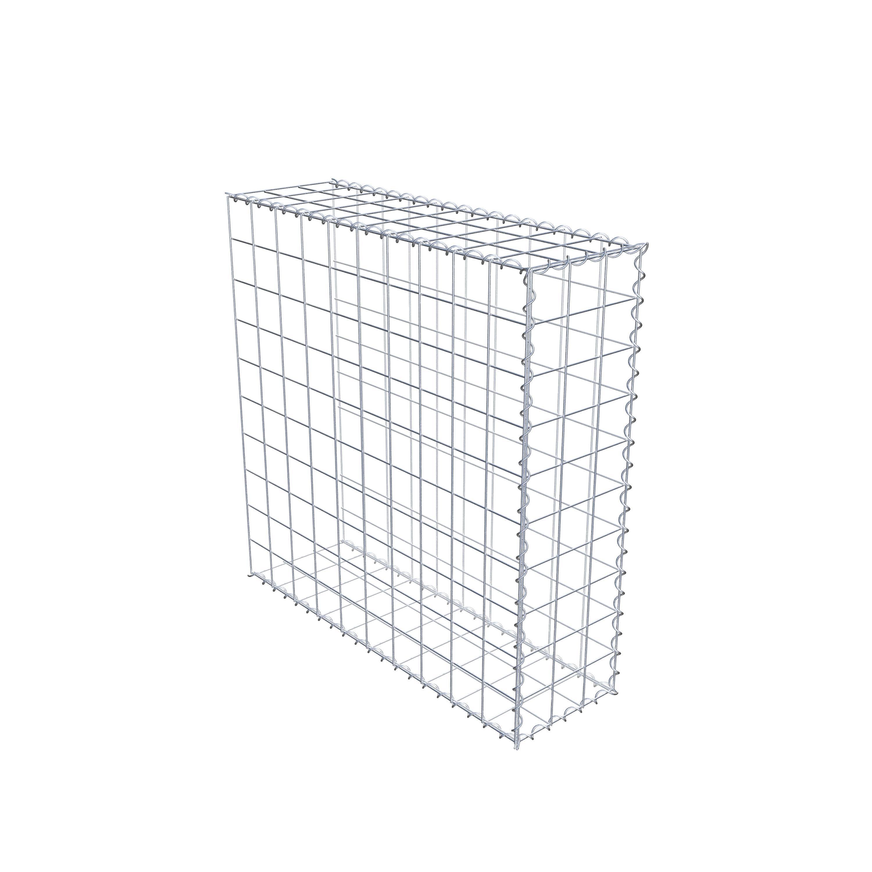 Gabion rapporté type 2 100 cm x 100 cm x 30 cm (L x H x P), mailles 10 cm x 10 cm, spirale