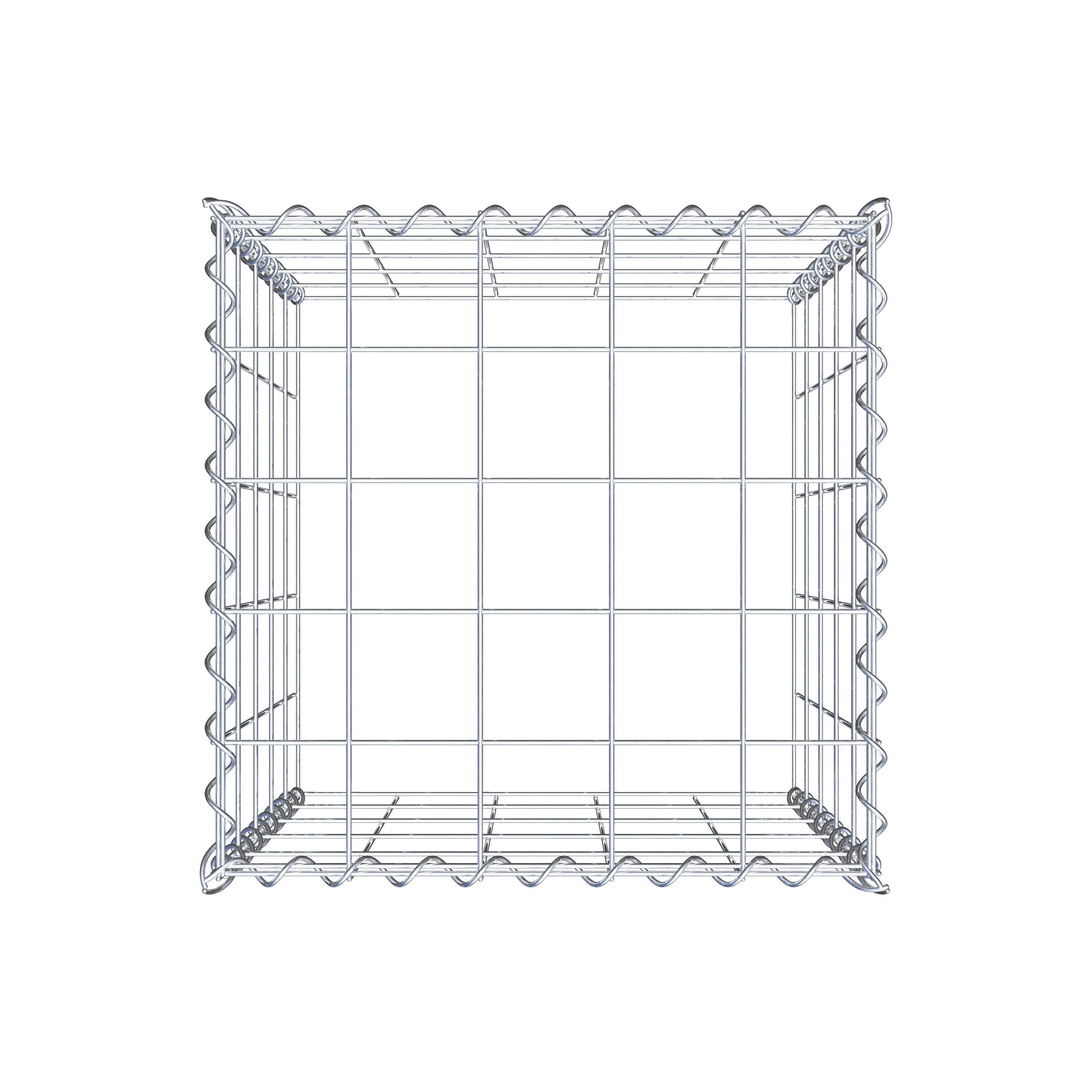 Gabião tipo 3 50 cm x 50 cm x 50 cm (C x A x P), malhagem 10 cm x 10 cm, espiral