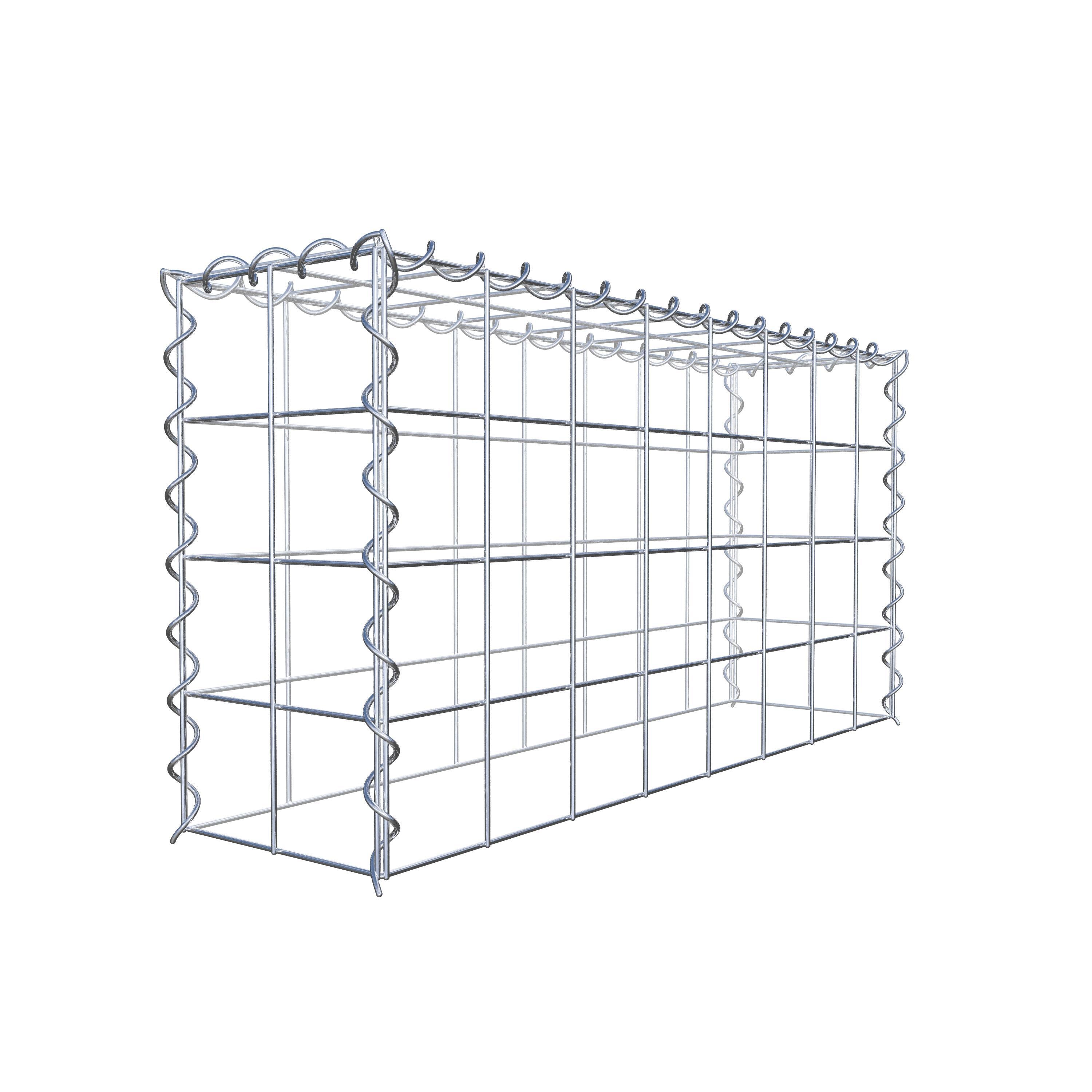 Anbaugabione Typ 3 80 cm x 40 cm x 20 cm (L x H x T), Maschenweite 10 cm x 10 cm, Spirale