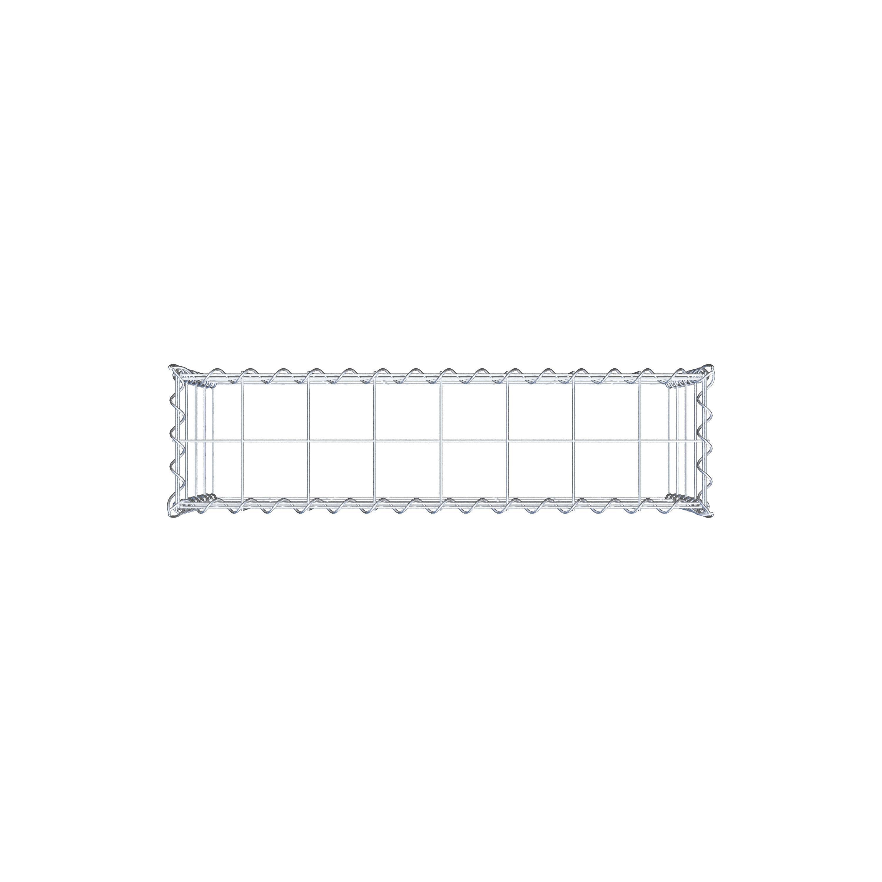 Gabião tipo 3 80 cm x 40 cm x 20 cm (C x A x P), malhagem 10 cm x 10 cm, espiral