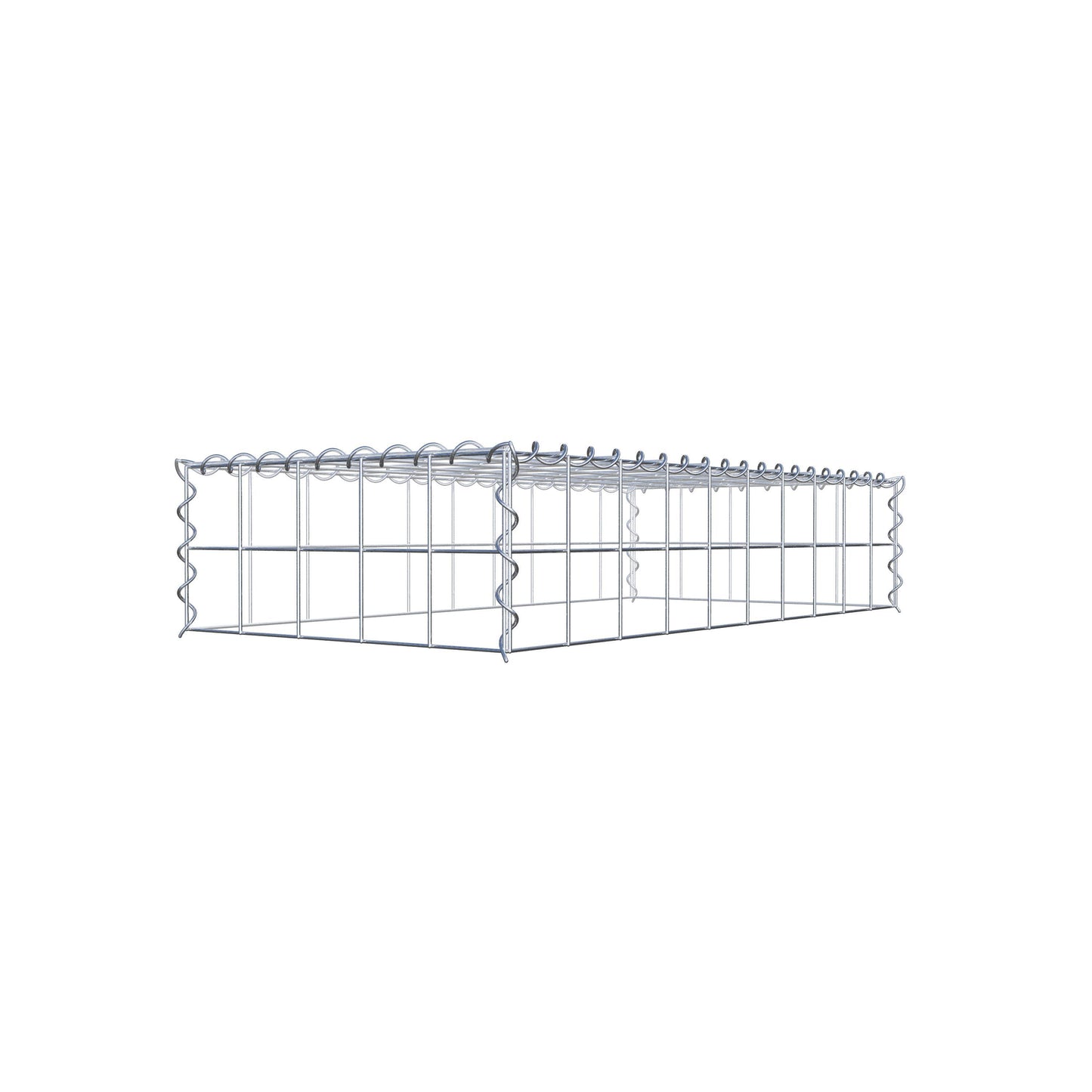 Gabião Tipo 3 100 cm x 20 cm x 50 cm (C x A x P), malhagem 10 cm x 10 cm, espiral