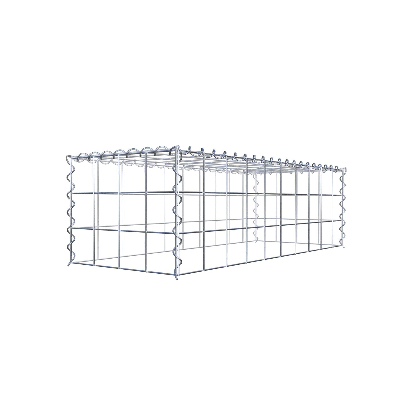 Opvokset gabion type 3 100 cm x 30 cm x 40 cm (L x H x D), maskestørrelse 10 cm x 10 cm, spiral