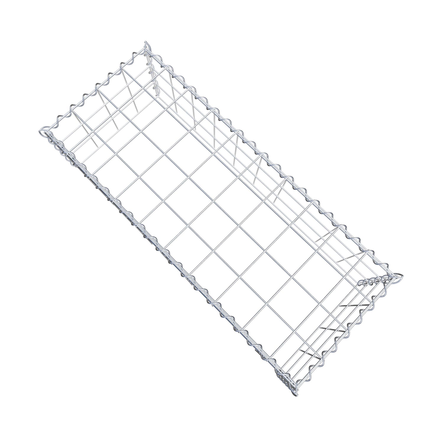 Opvokset gabion type 3 100 cm x 30 cm x 40 cm (L x H x D), maskestørrelse 10 cm x 10 cm, spiral