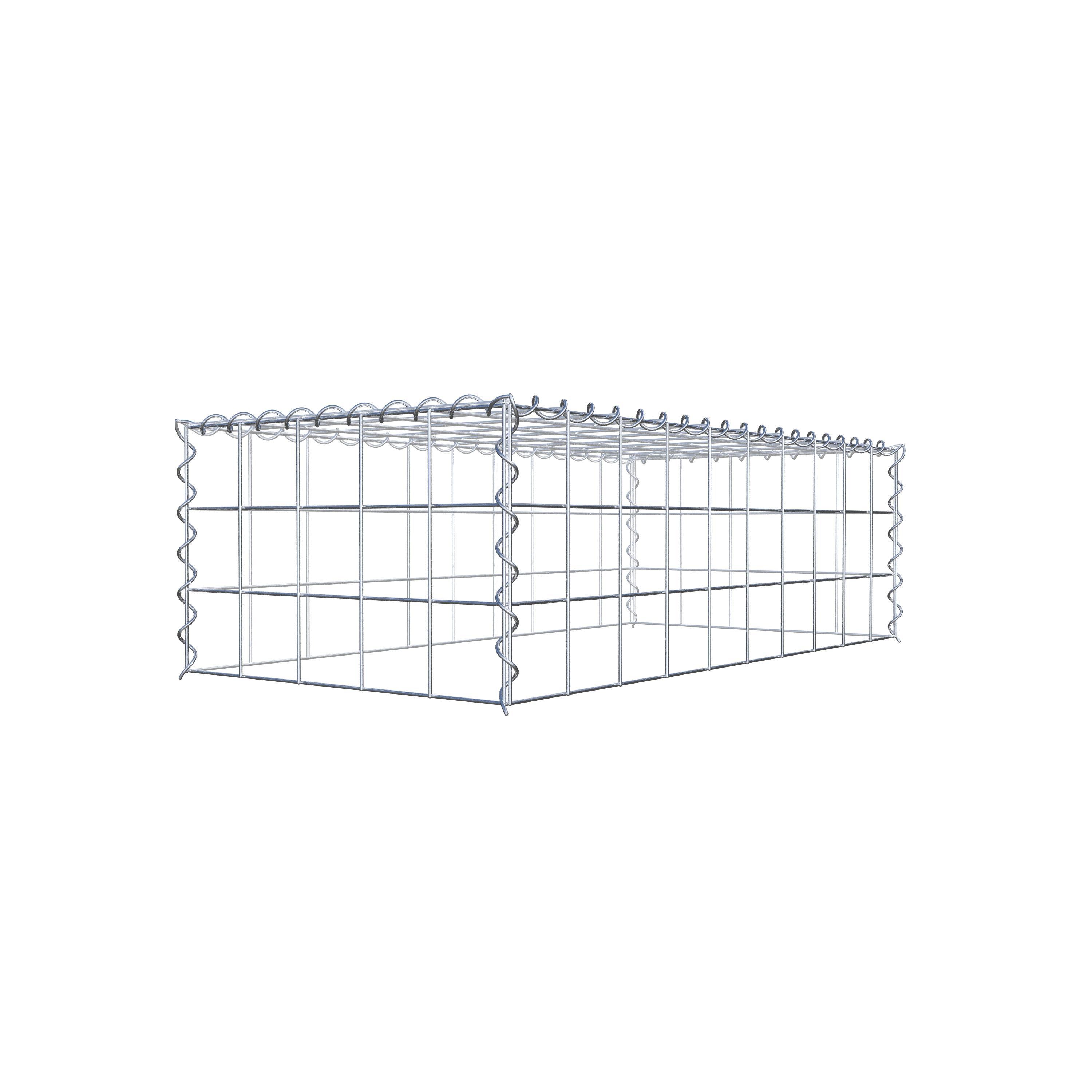 Gabião Tipo 3 100 cm x 30 cm x 50 cm (C x A x P), malhagem 10 cm x 10 cm, espiral