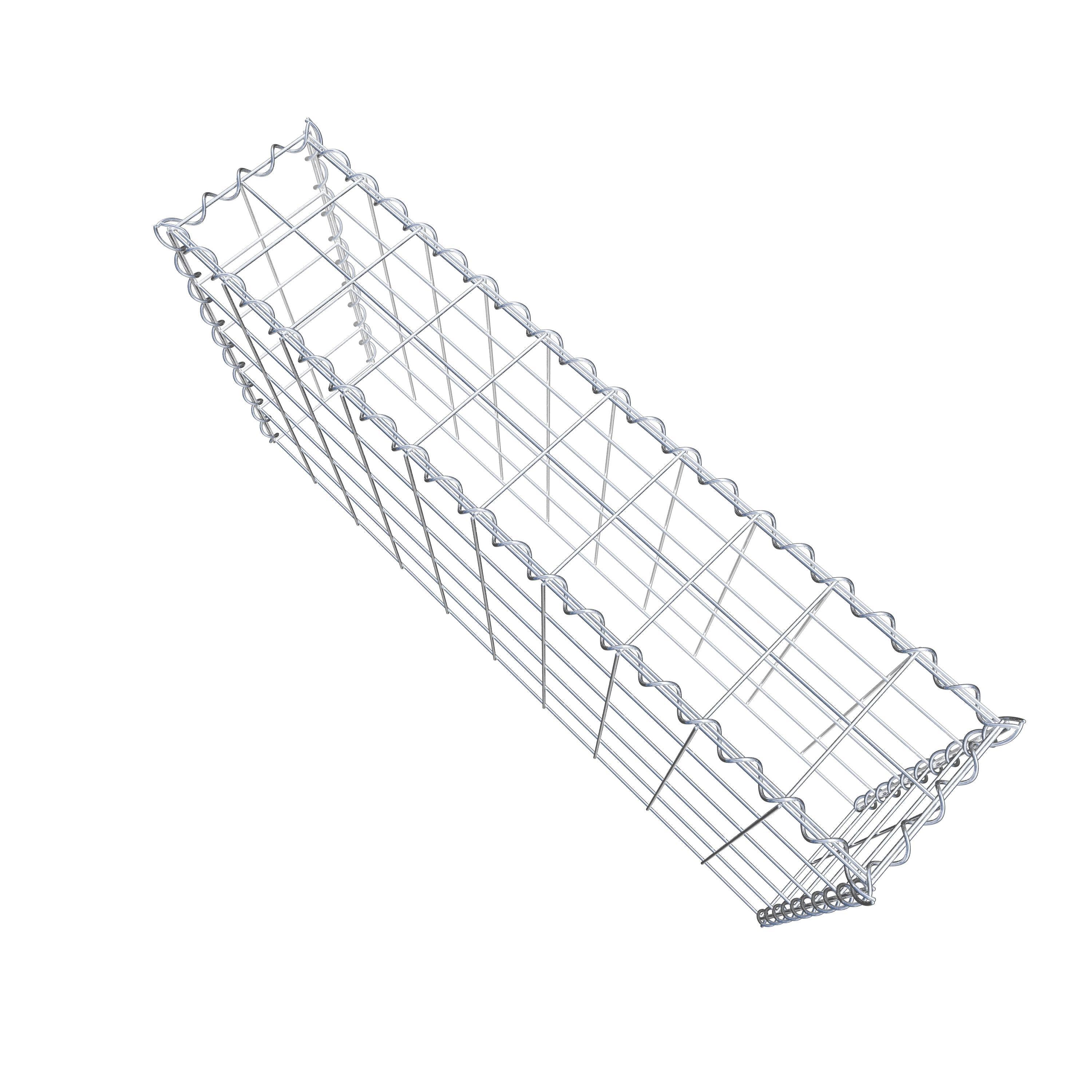 Opvokset gabion type 3 100 cm x 50 cm x 20 cm (L x H x D), maskestørrelse 10 cm x 10 cm, spiral