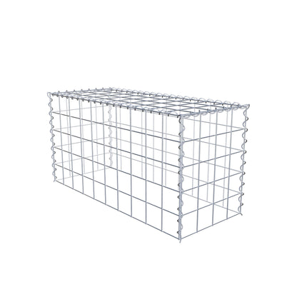 Gabion rapporté type 3 100 cm x 50 cm x 40 cm (L x H x P), mailles 10 cm x 10 cm, spirale