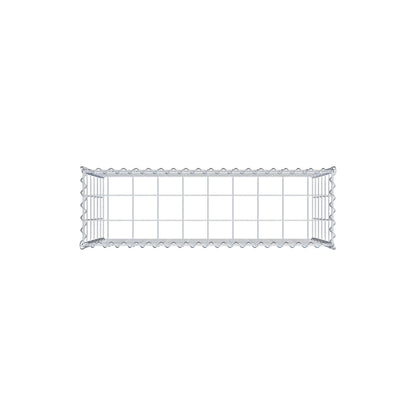 Aangegroeide schanskorf type 3 100 cm x 60 cm x 30 cm (L x H x D), maaswijdte 10 cm x 10 cm, spiraal