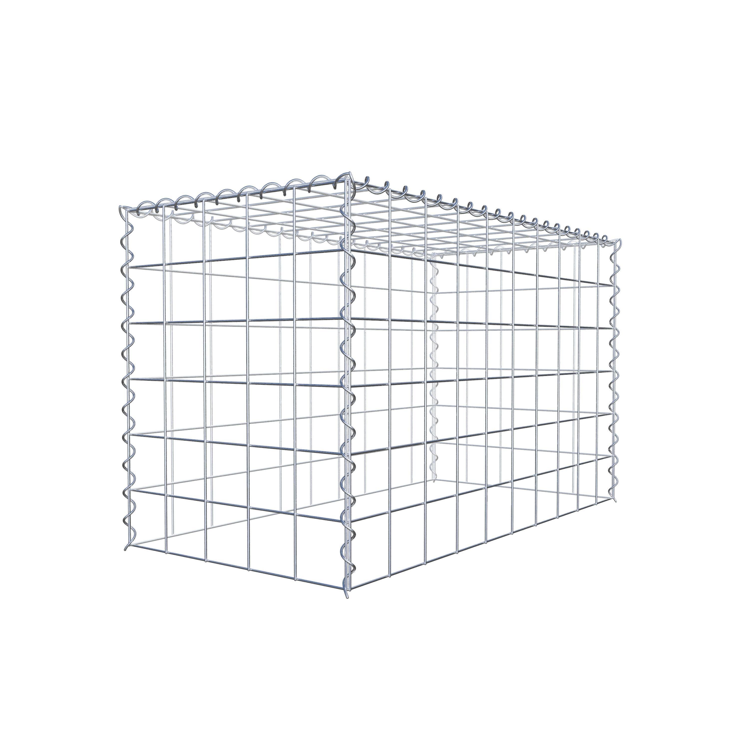 Gabião tipo 3 100 cm x 60 cm x 50 cm (C x A x P), malhagem 10 cm x 10 cm, espiral