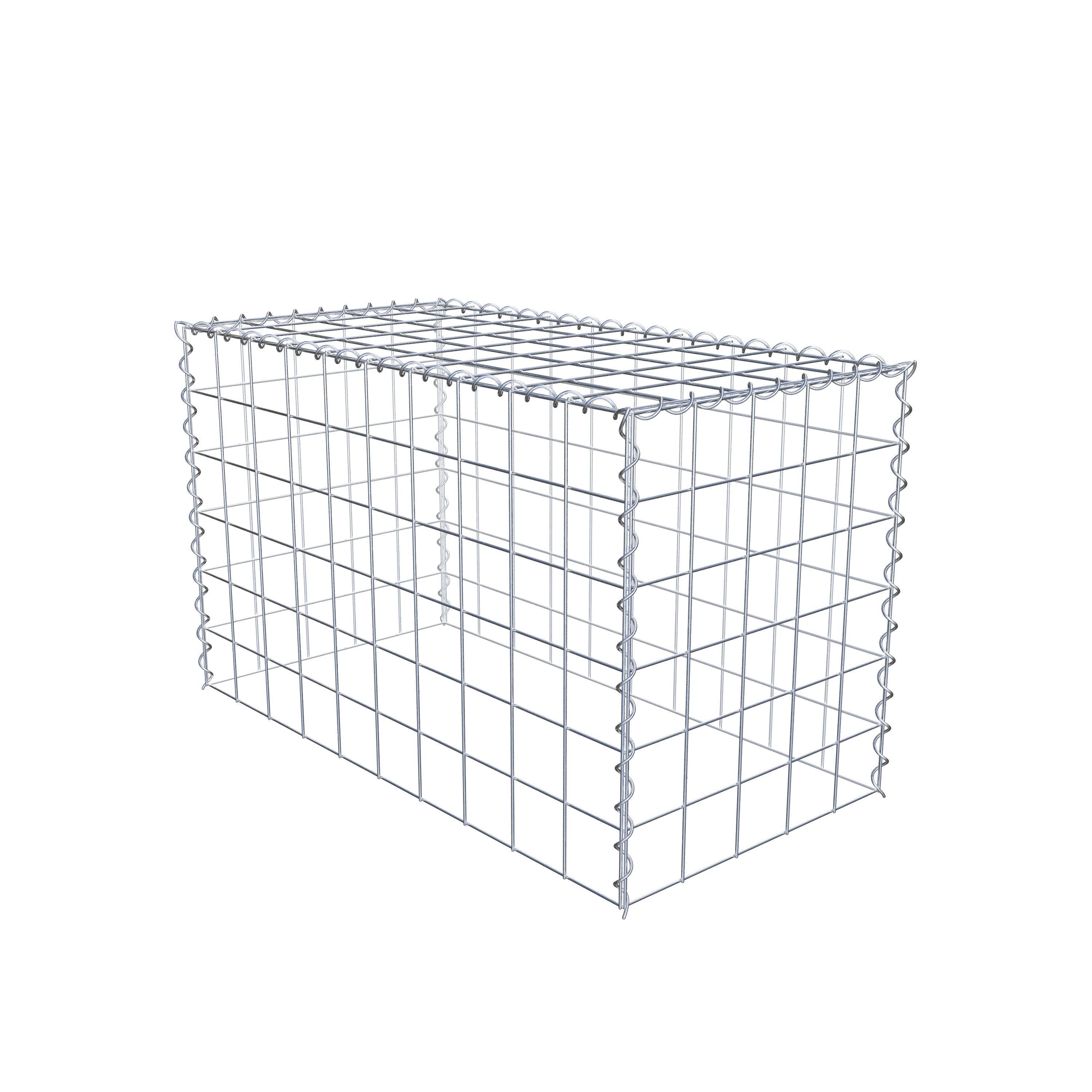 Gabião tipo 3 100 cm x 60 cm x 50 cm (C x A x P), malhagem 10 cm x 10 cm, espiral