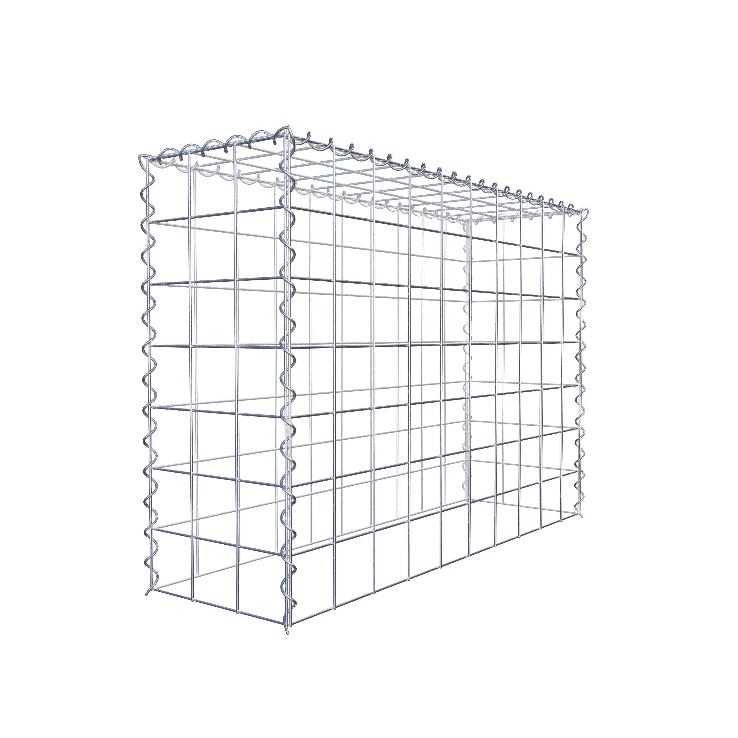 Gabião tipo 3 100 cm x 70 cm x 30 cm (C x A x P), malhagem 10 cm x 10 cm, espiral