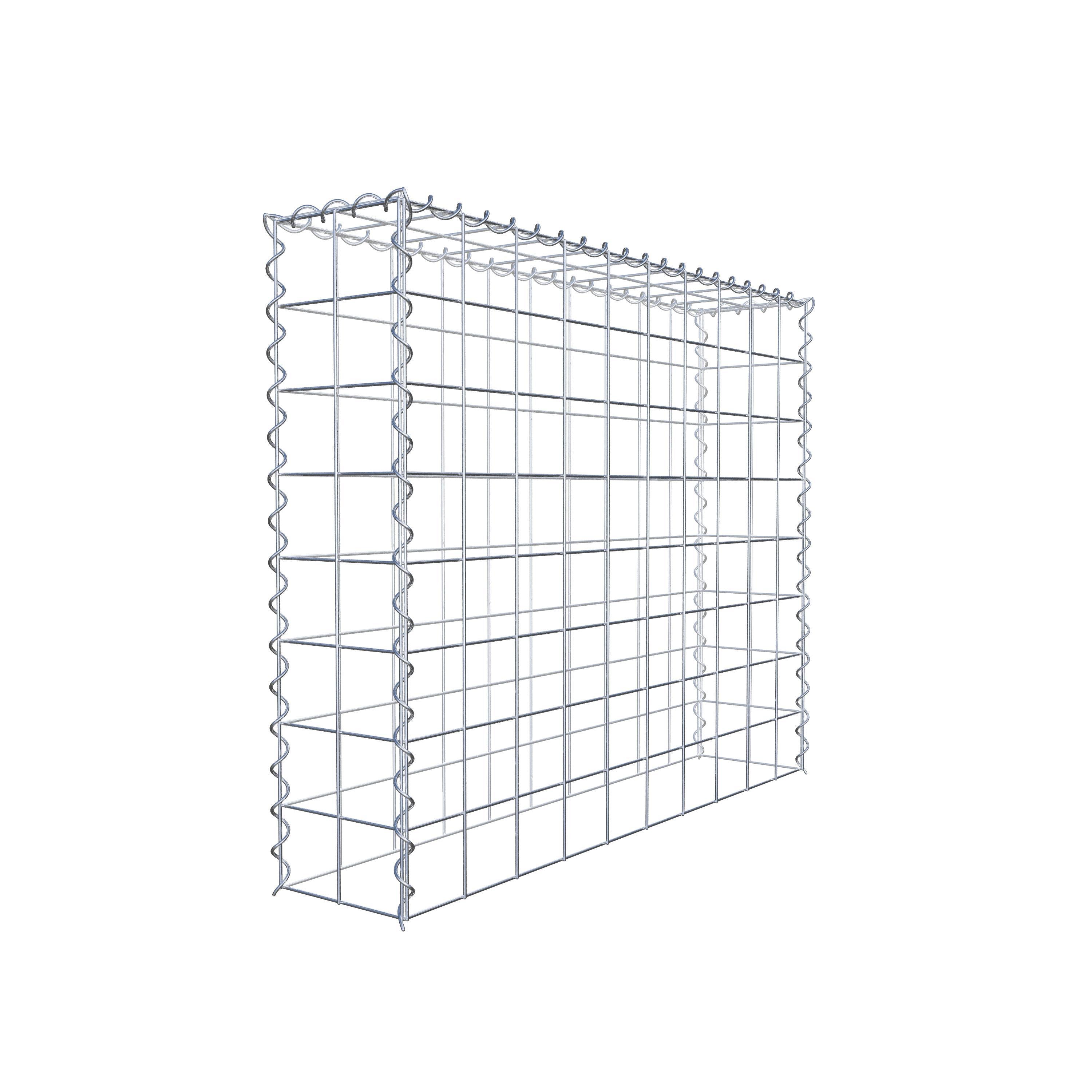 Anbaugabione Typ 3 100 cm x 80 cm x 20 cm (L x H x T), Maschenweite 10 cm x 10 cm, Spirale