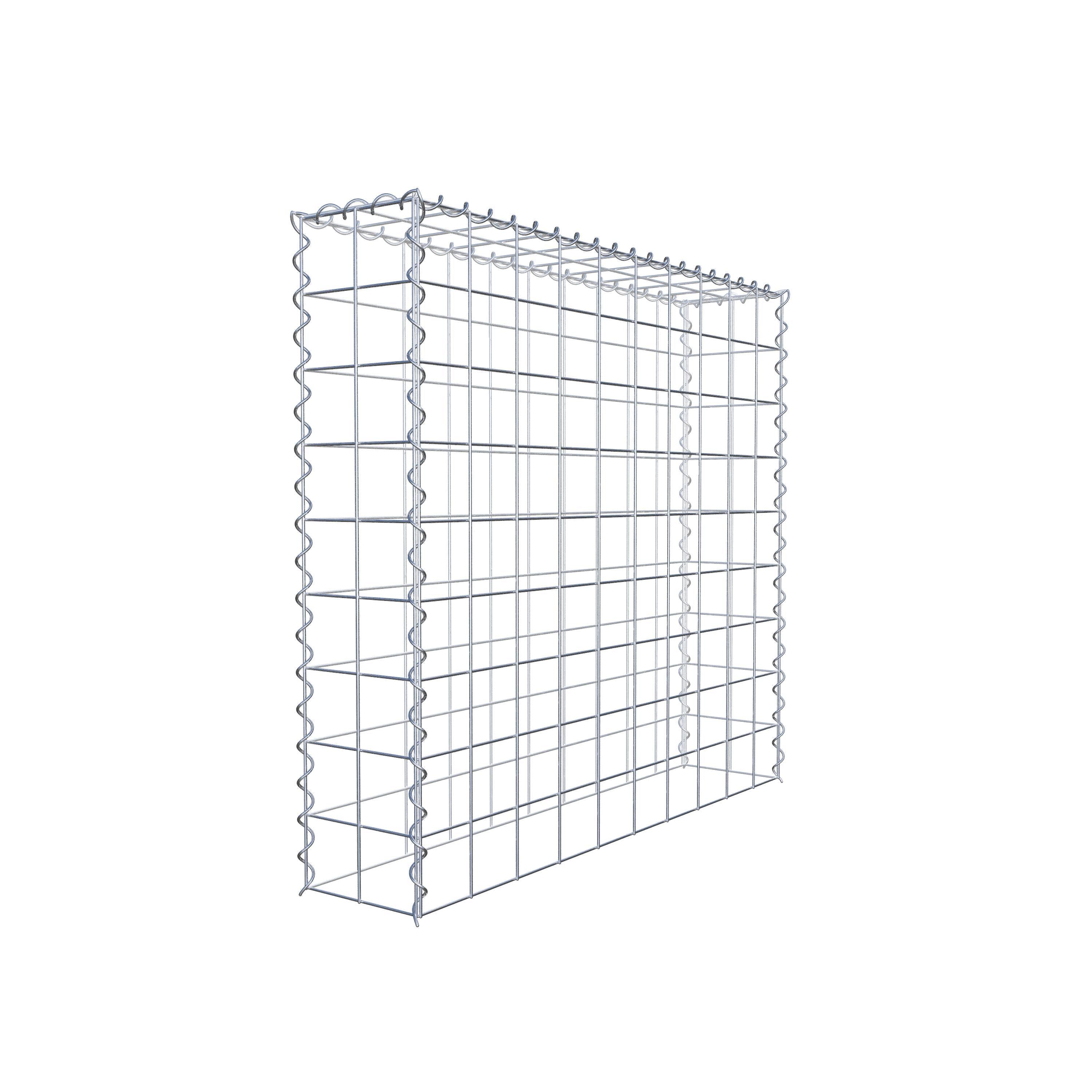 Anbaugabione Typ 3 100 cm x 90 cm x 20 cm (L x H x T), Maschenweite 10 cm x 10 cm, Spirale