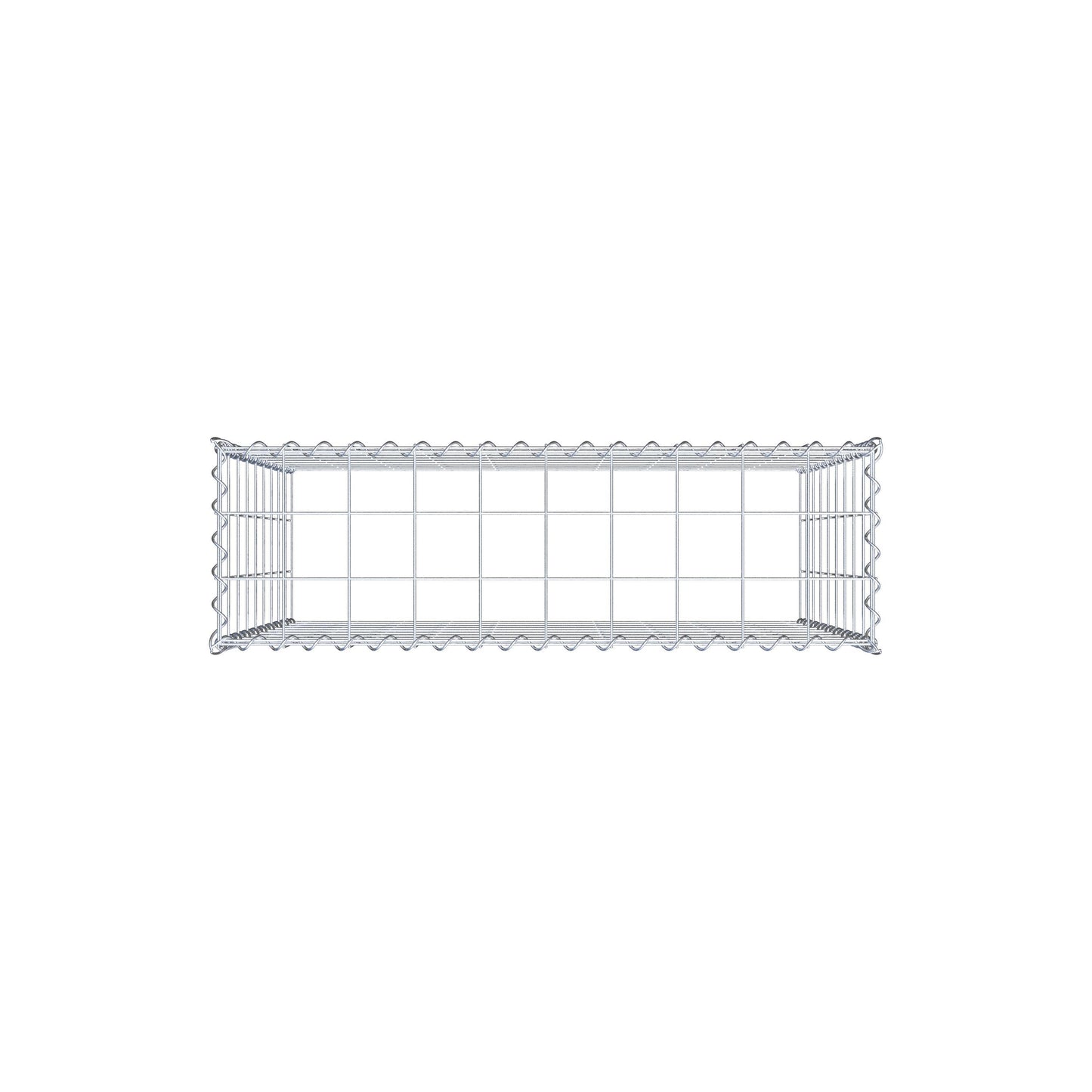 Gabião Tipo 3 100 cm x 90 cm x 30 cm (C x A x P), malhagem 10 cm x 10 cm, espiral