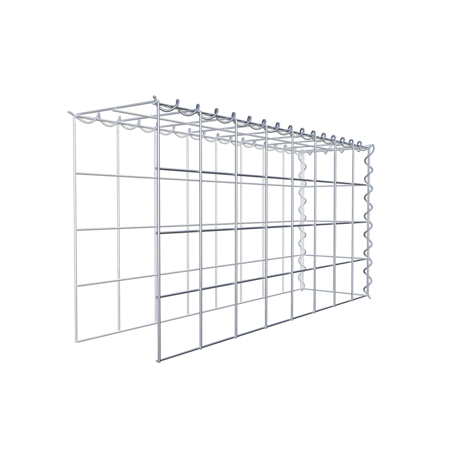 Extra gabion typ 4 80 cm x 40 cm x 20 cm (L x H x D), maskstorlek 10 cm x 10 cm, spiral