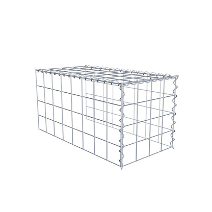 Opvokset gabion type 4 80 cm x 40 cm x 40 cm (L x H x D), maskestørrelse 10 cm x 10 cm, spiral