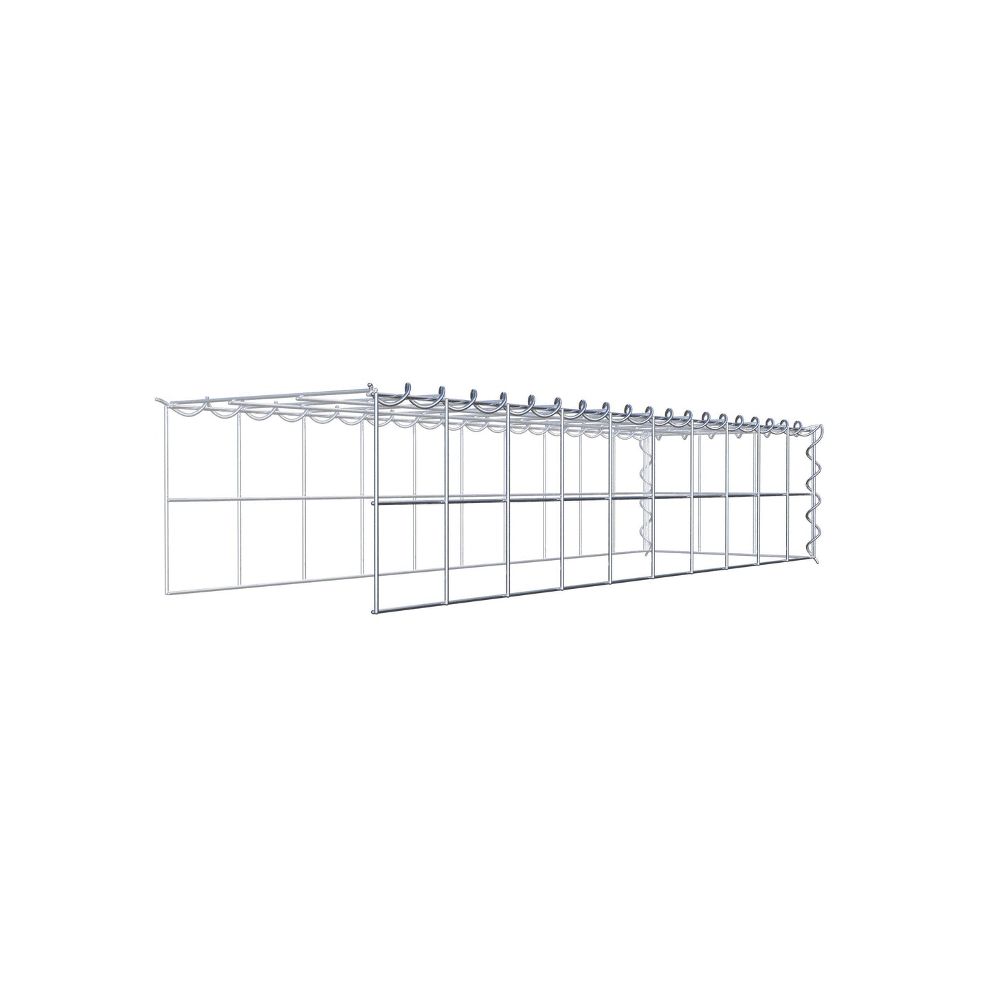 Gavión complementario tipo 4 100 cm x 20 cm x 30 cm (L x A x P), malla 10 cm x 10 cm, espiral