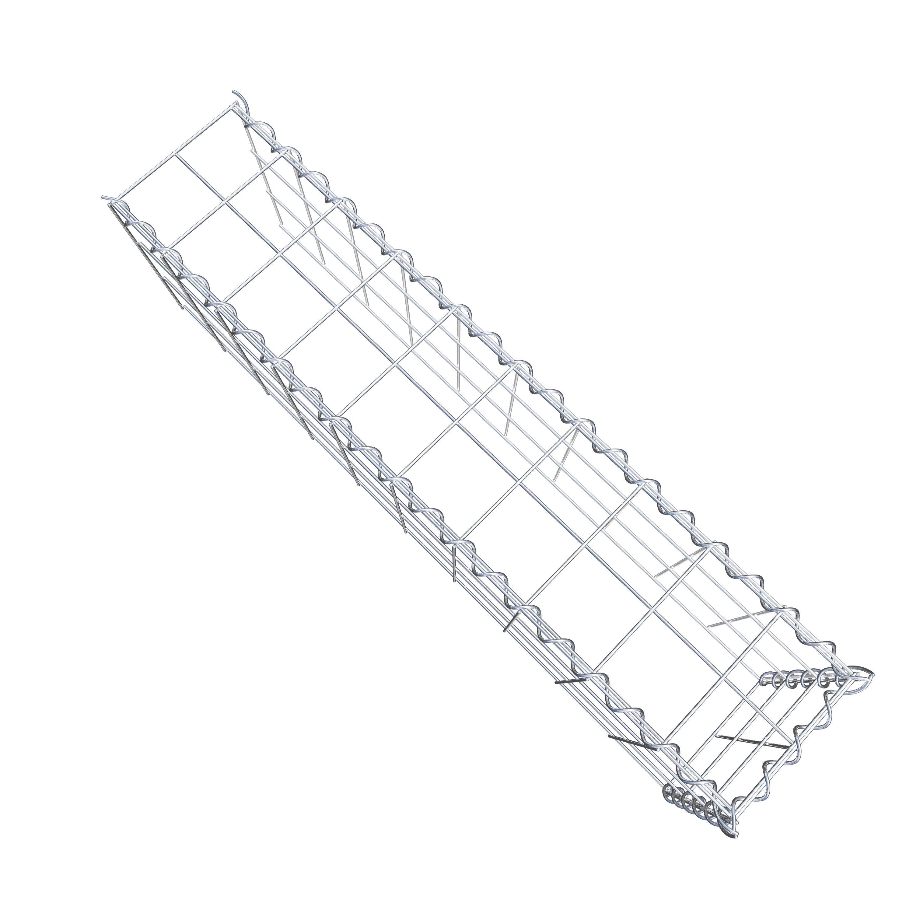 Add-on schanskorf type 4 100 cm x 30 cm x 20 cm (L x H x D), maaswijdte 10 cm x 10 cm, spiraalvormig