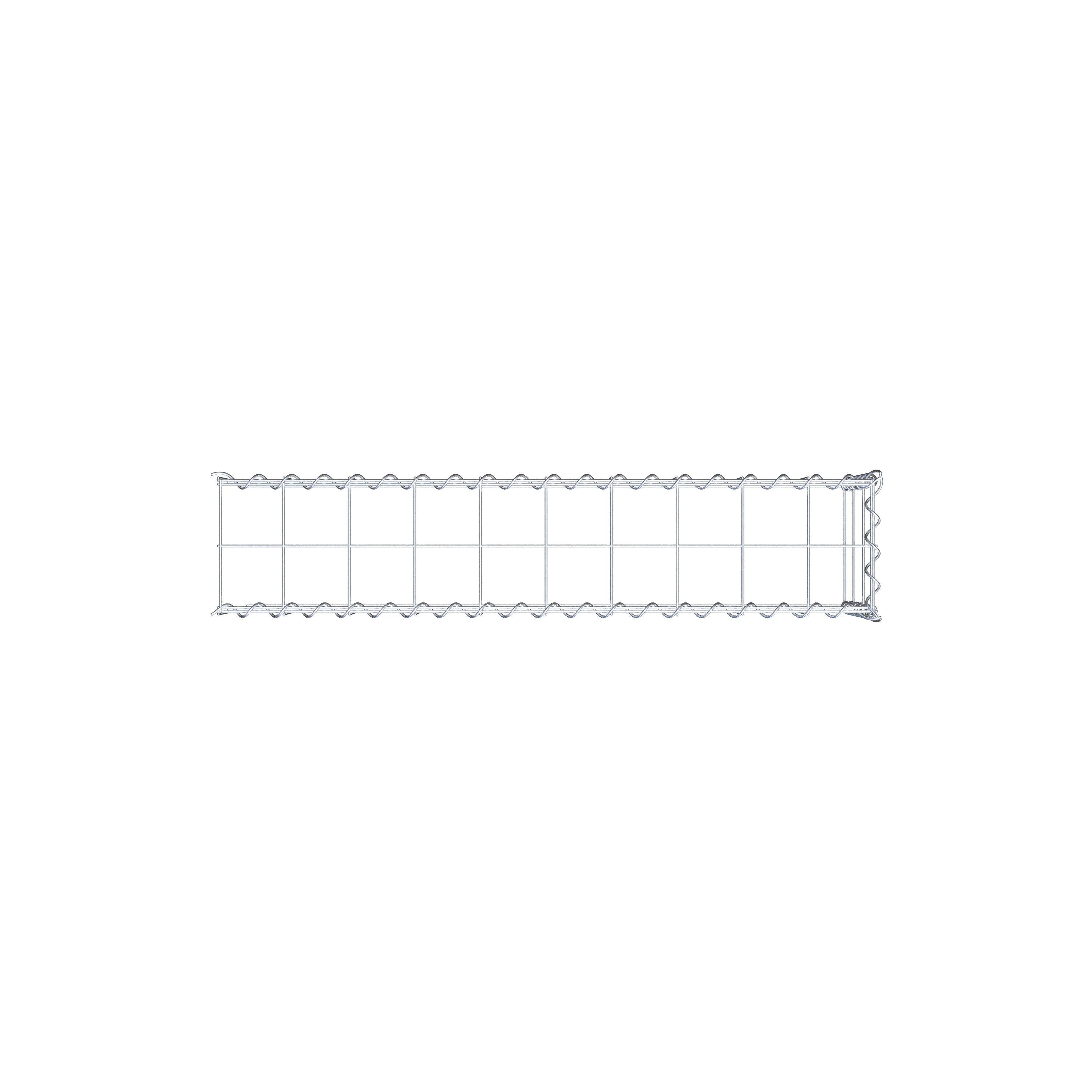 Add-on schanskorf type 4 100 cm x 30 cm x 20 cm (L x H x D), maaswijdte 10 cm x 10 cm, spiraalvormig