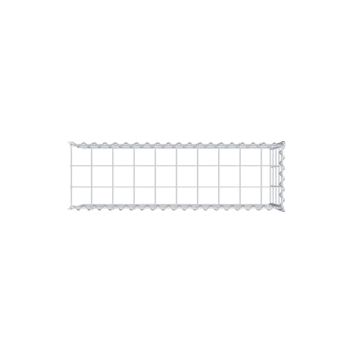 Gabion rapporté type 4 100 cm x 40 cm x 30 cm (L x H x P), mailles 10 cm x 10 cm, spirale