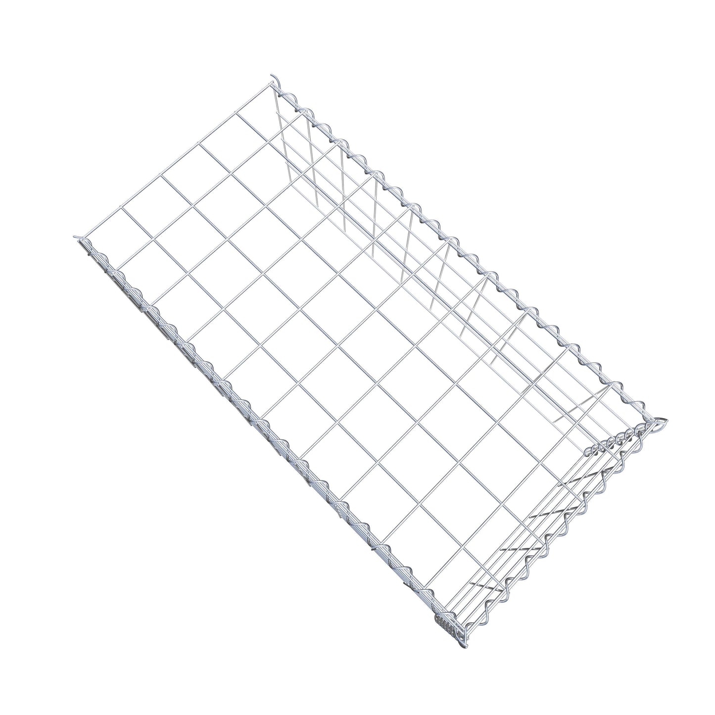 Gabion rapporté type 4 100 cm x 40 cm x 50 cm (L x H x P), mailles 10 cm x 10 cm, spirale