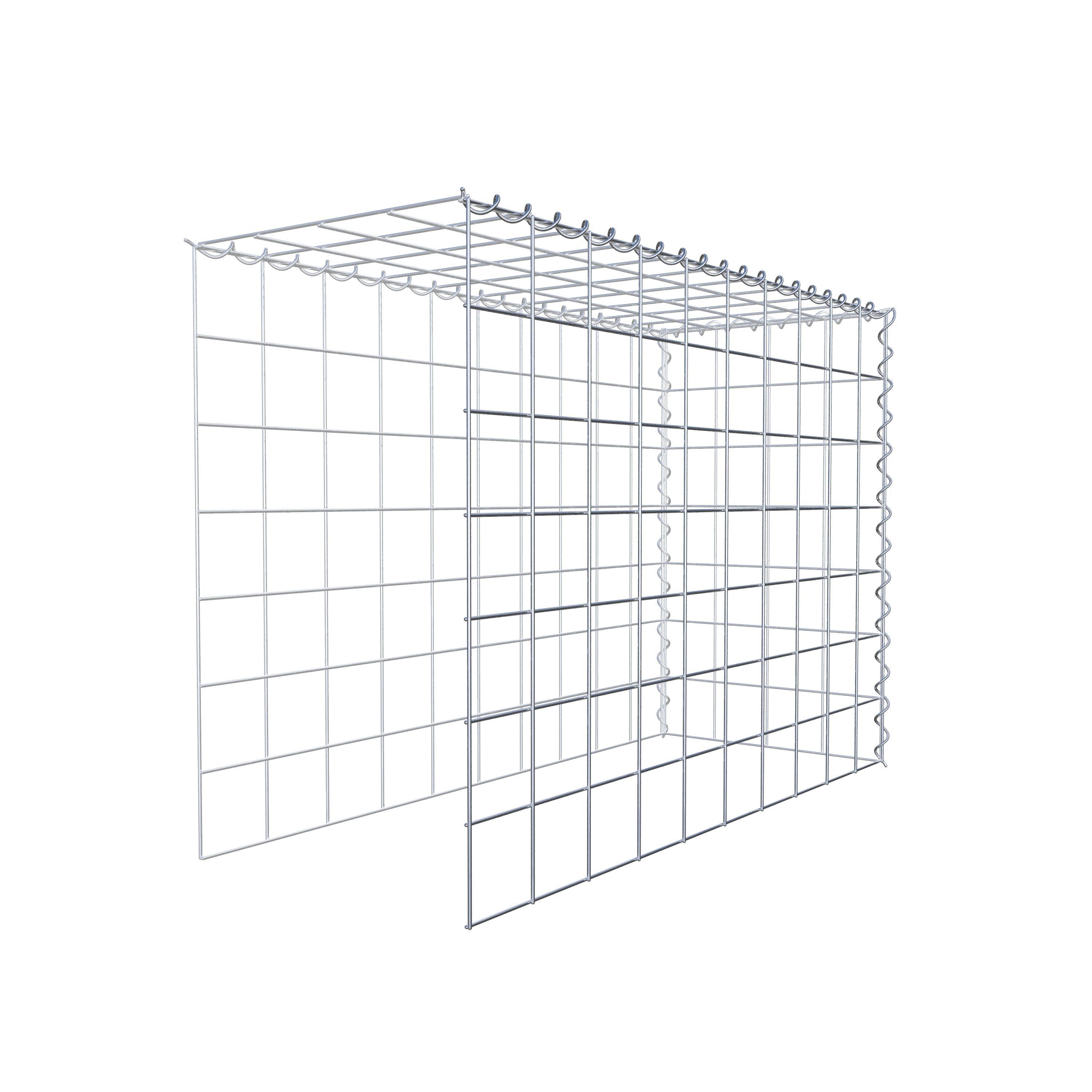 Grown-on gabion type 4 100 cm x 70 cm x 40 cm (L x H x D), mesh size 10 cm x 10 cm, spiral