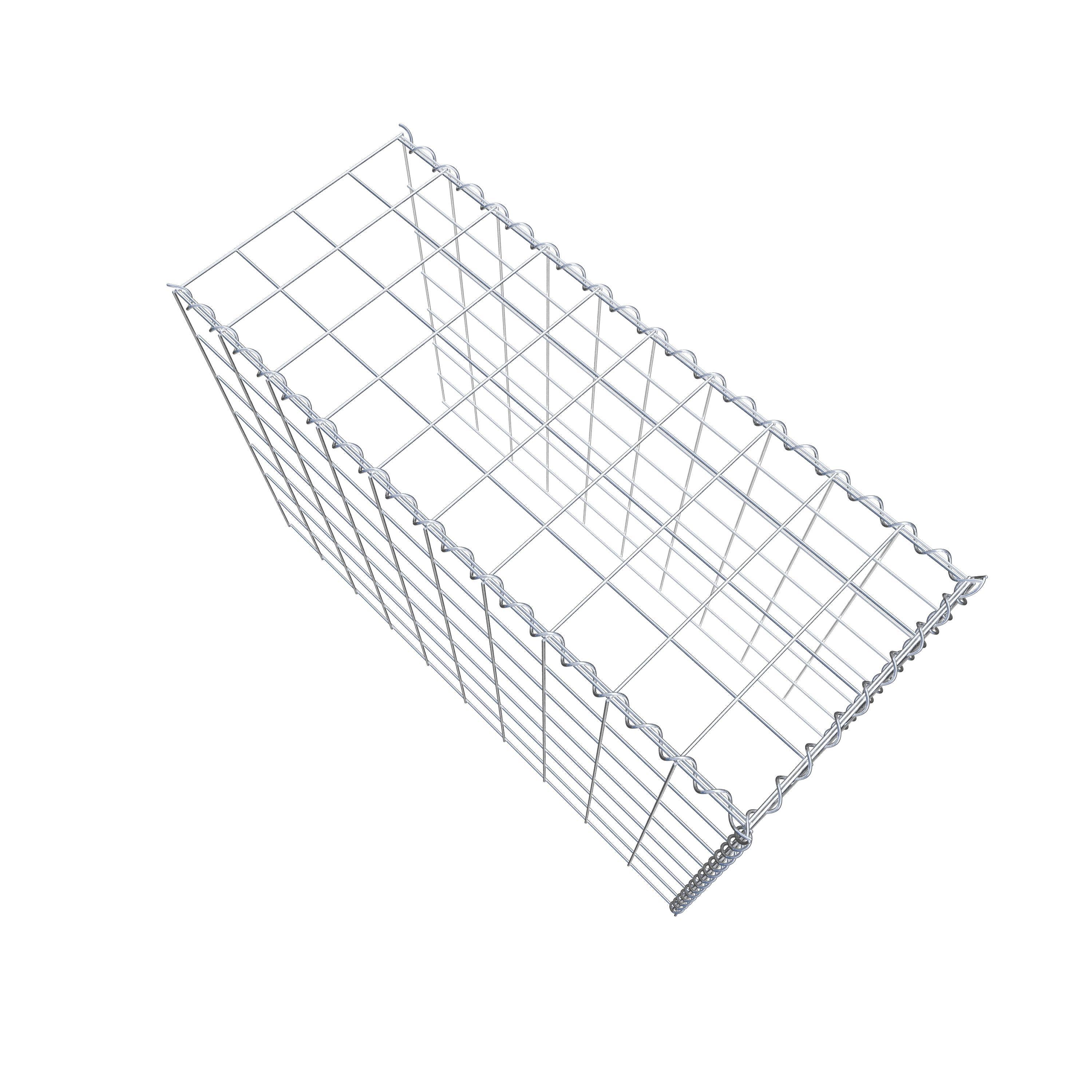 Grown-on gabion type 4 100 cm x 70 cm x 40 cm (L x H x D), mesh size 10 cm x 10 cm, spiral