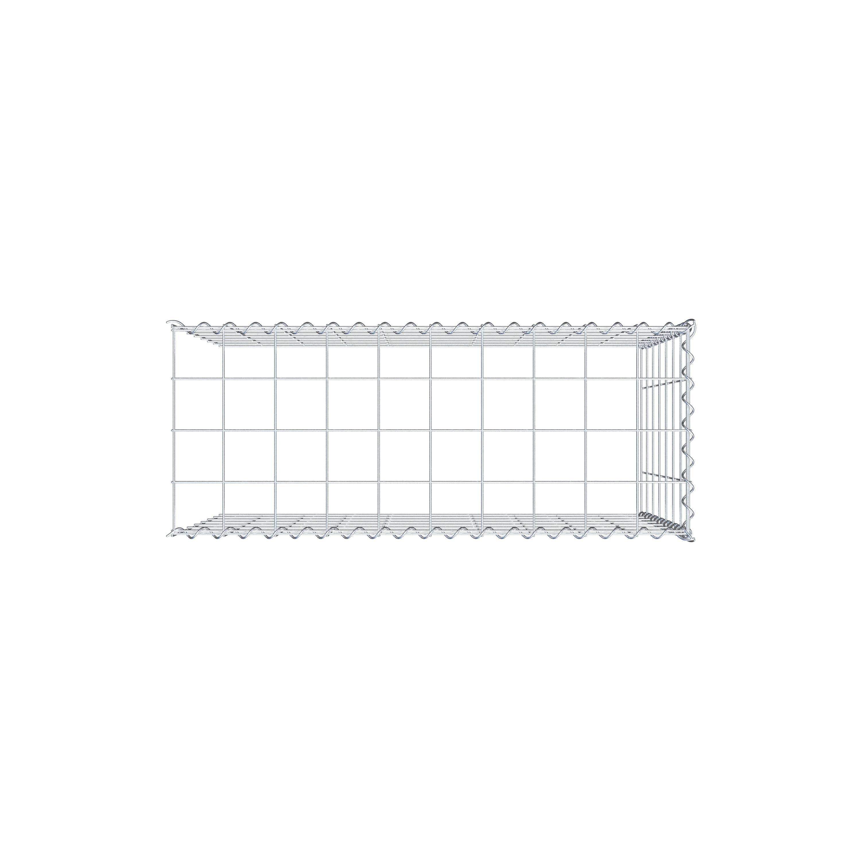 Gabião tipo 4 100 cm x 70 cm x 40 cm (C x A x P), malhagem 10 cm x 10 cm, espiral