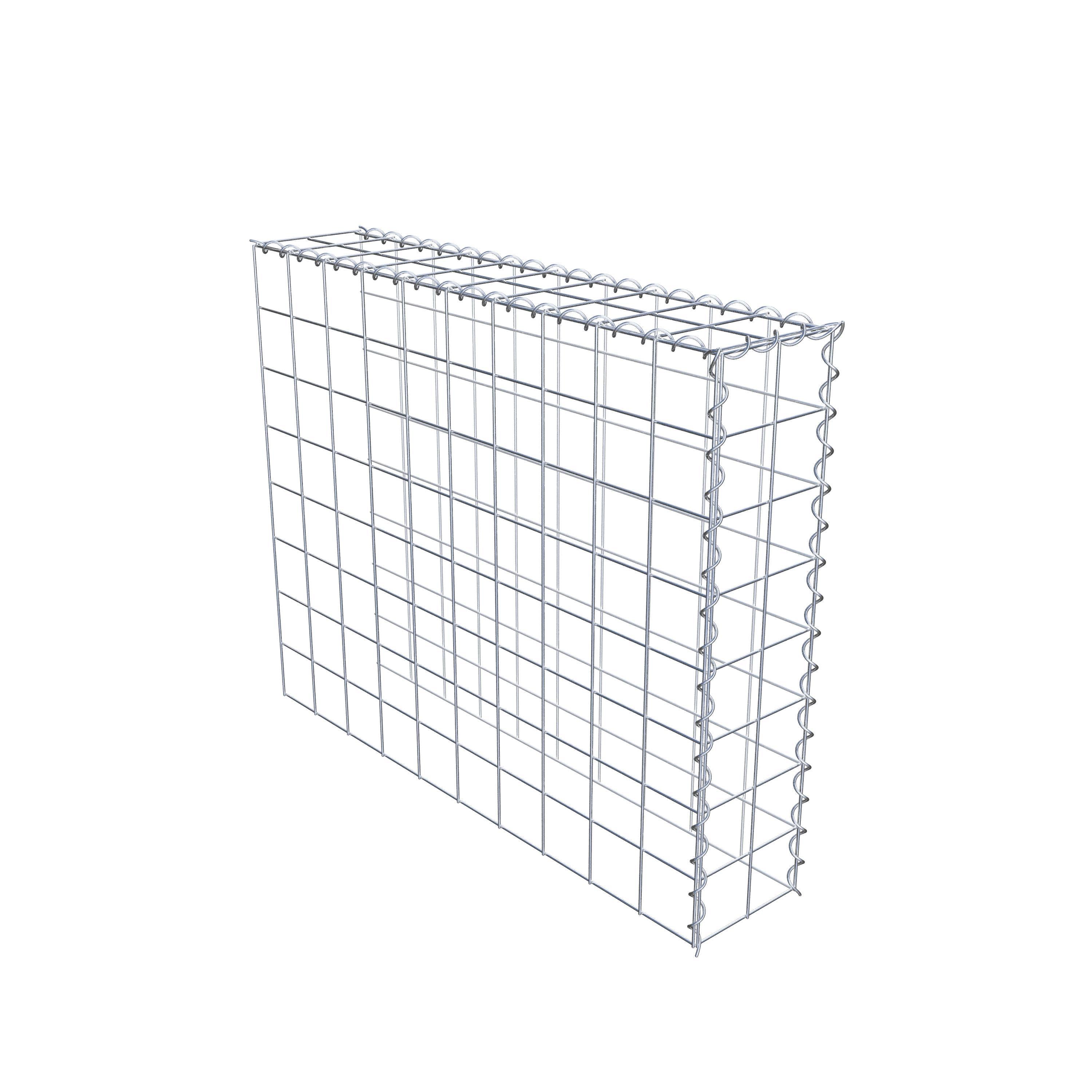 Grown-on gabion type 4 100 cm x 80 cm x 20 cm (L x H x D), mesh size 10 cm x 10 cm, spiral