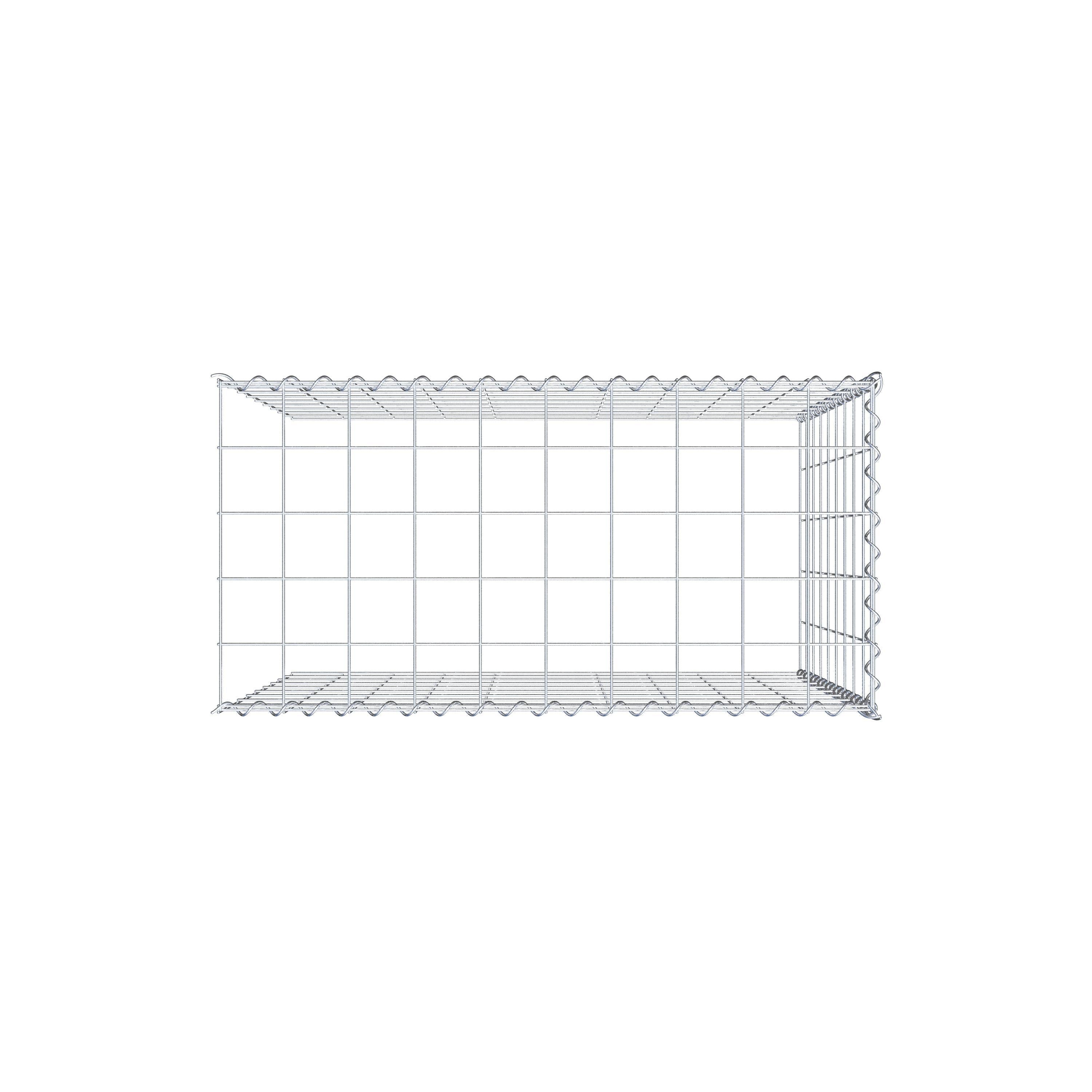 Gabião tipo 4 100 cm x 90 cm x 50 cm (C x A x P), malhagem 10 cm x 10 cm, espiral