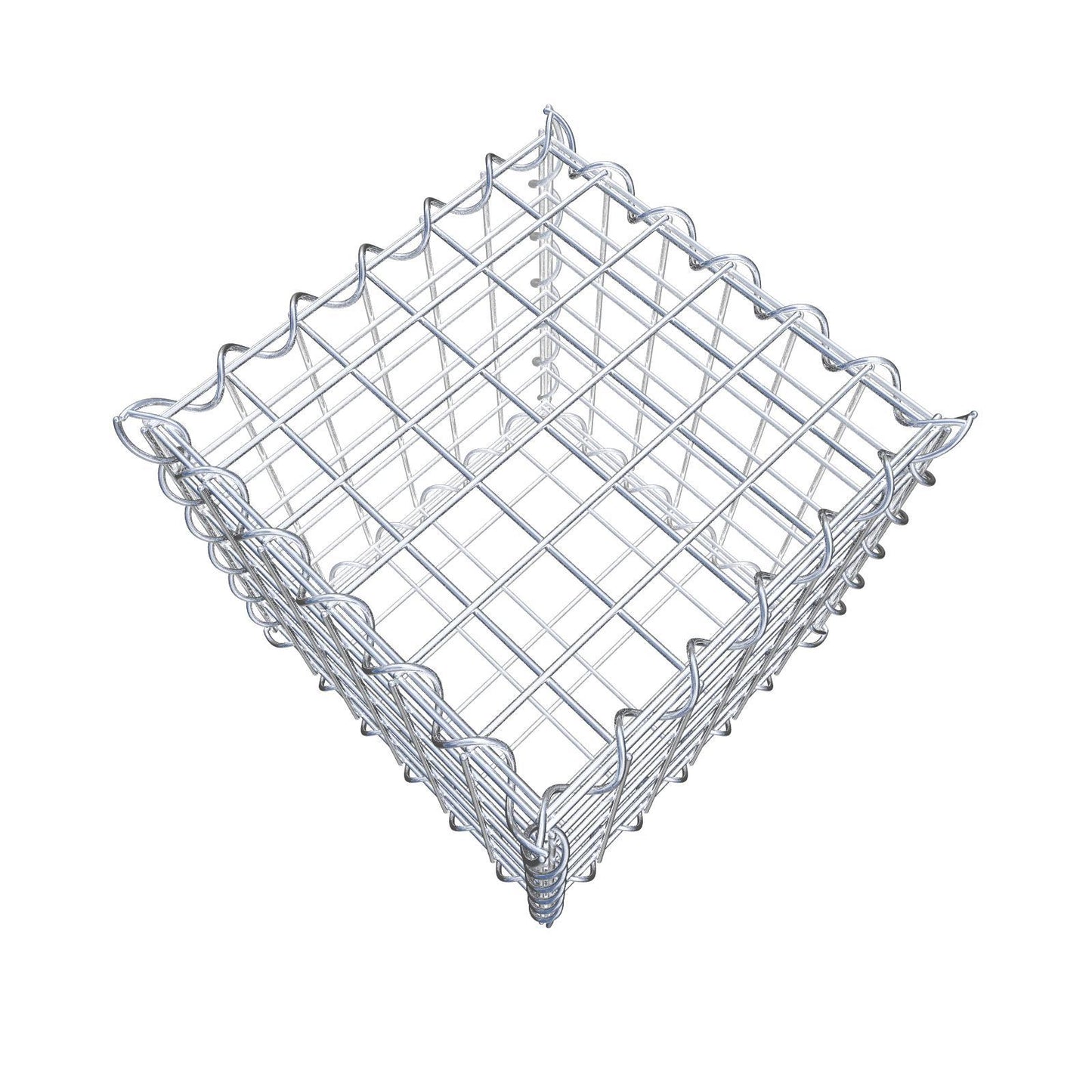 Gabion 30 cm x 30 cm x 30 cm (L x H x P), mailles 5 cm x 5 cm, spirale