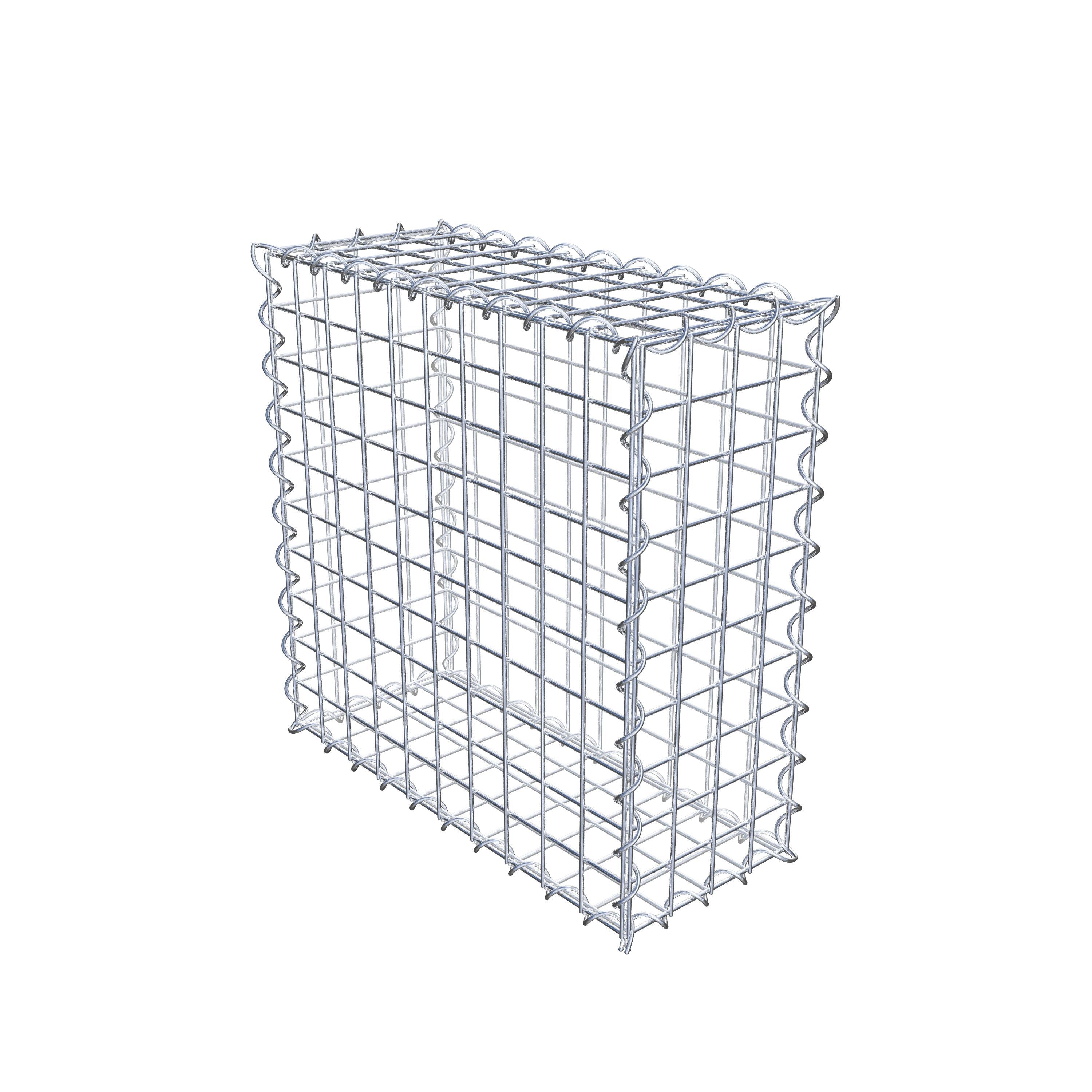 Gabion 50 cm x 50 cm x 20 cm (L x H x D), maskestørrelse 5 cm x 5 cm, spiral