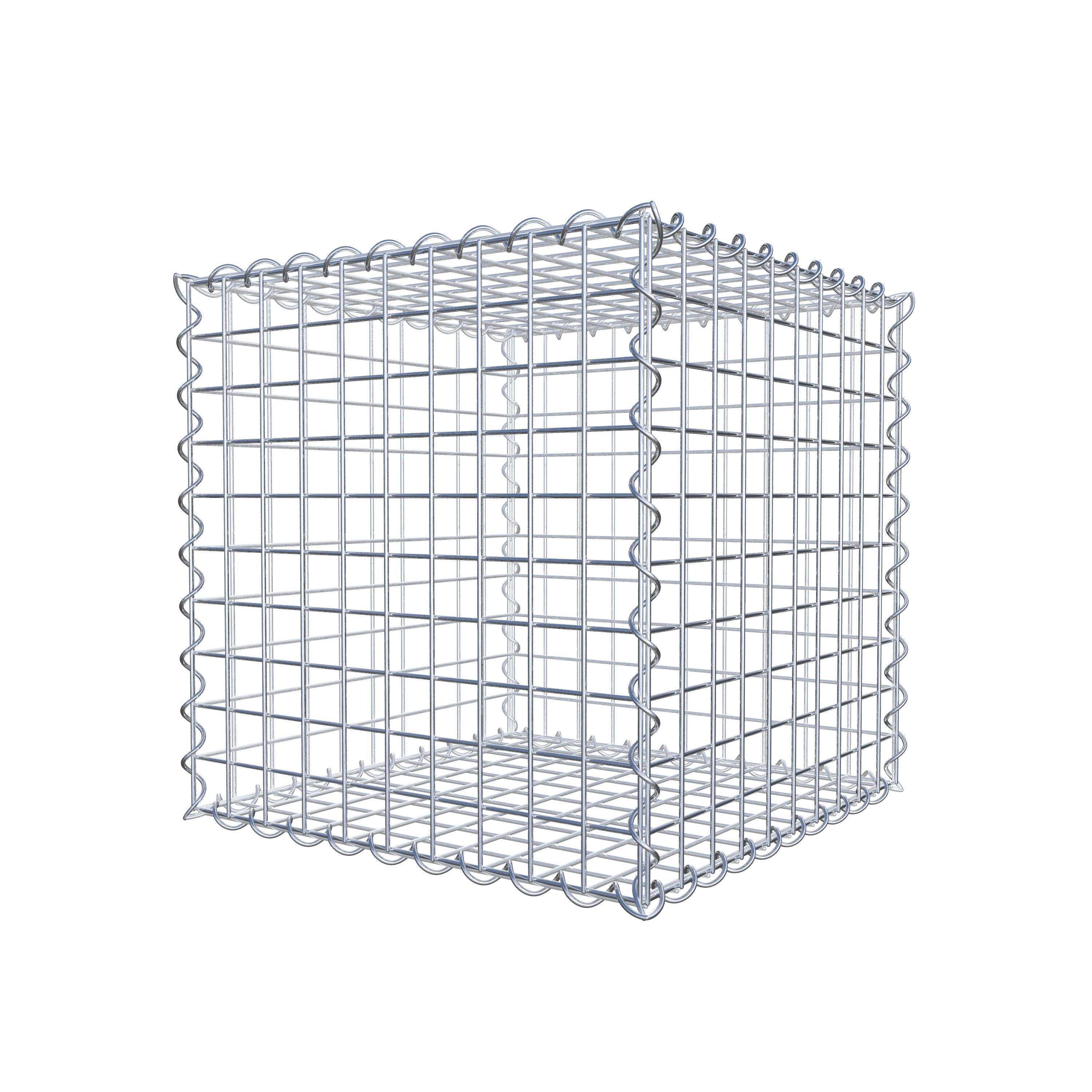 Gabião 50 cm x 50 cm x 50 cm (C x A x P), malhagem 5 cm x 5 cm, espiral