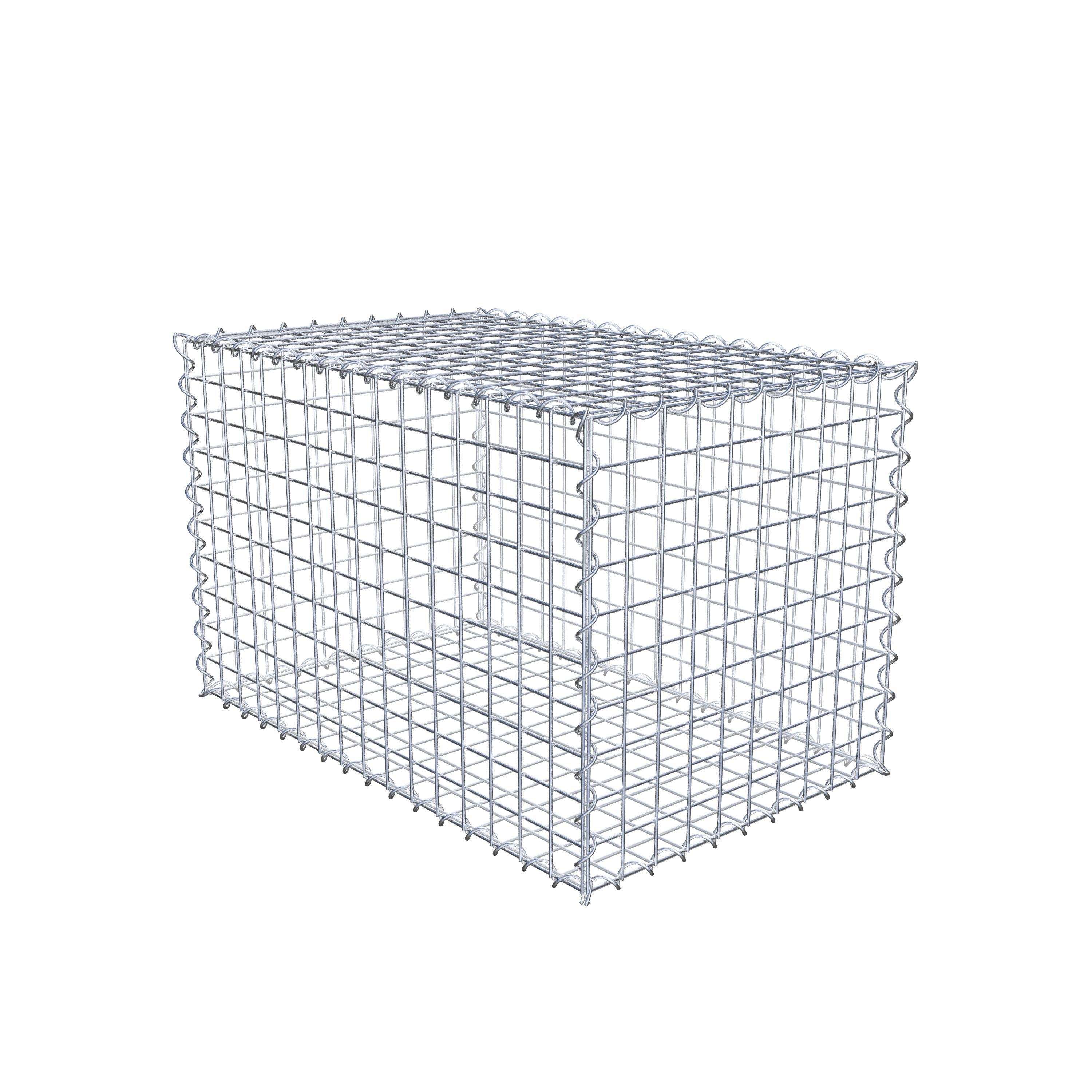 Gabion 80 cm x 50 cm x 50 cm (L x H x D), mesh size 5 cm x 5 cm, spiral