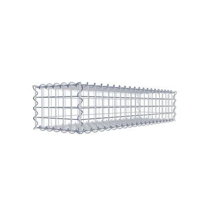 Gavión 100 cm x 20 cm x 30 cm (largo x alto x fondo), malla 5 cm x 5 cm, en espiral