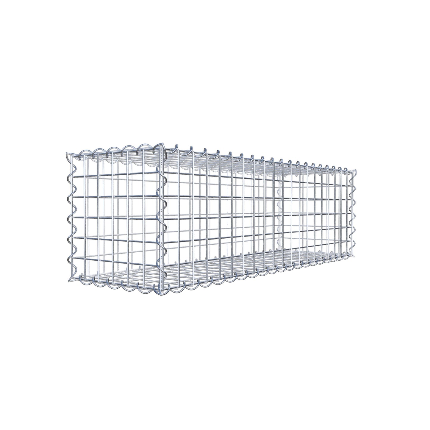 Gabione 100 cm x 30 cm x 30 cm (L x H x T), Maschenweite 5 cm x 5 cm, Spirale