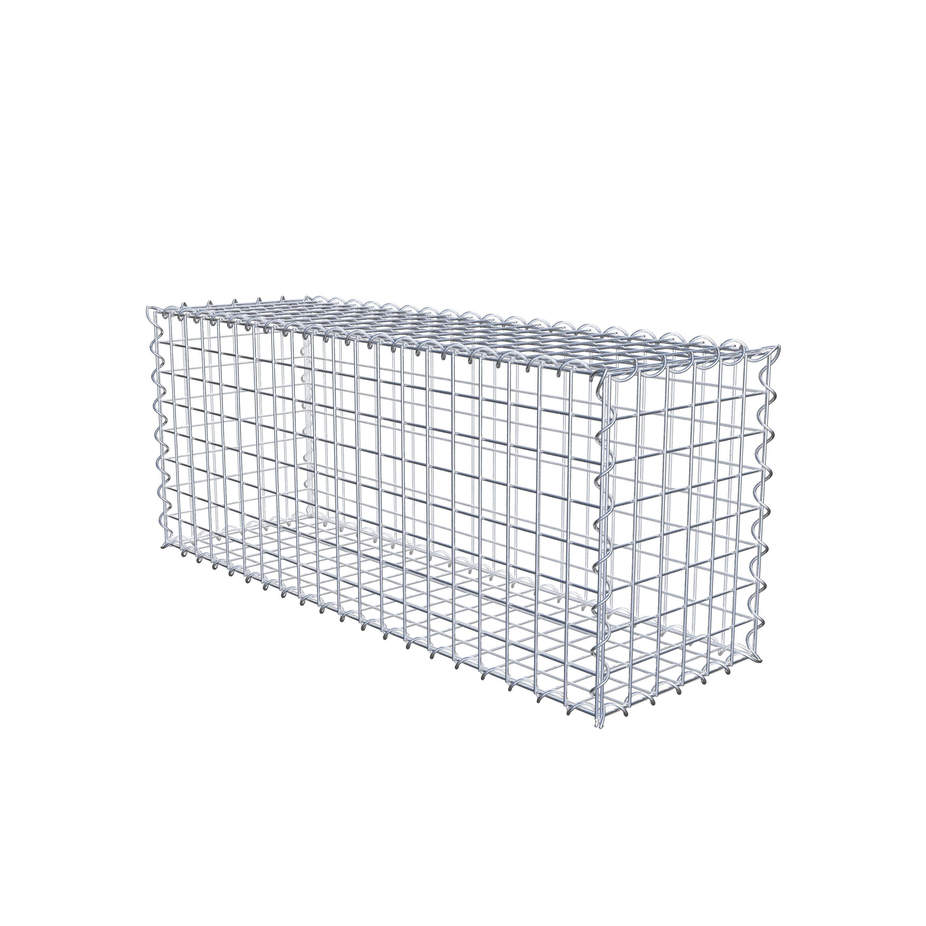 Gabion 100 cm x 40 cm x 30 cm (L x H x D), maskestørrelse 5 cm x 5 cm, spiral