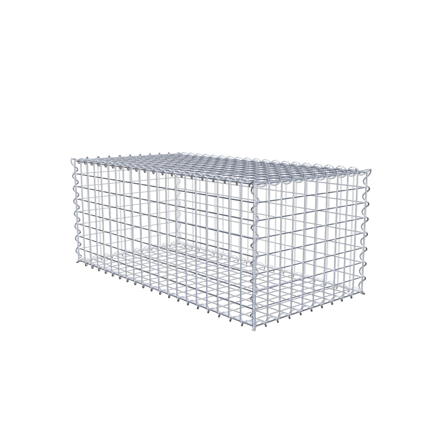Gabion 100 cm x 40 cm x 50 cm (L x H x P), mailles 5 cm x 5 cm, spirale