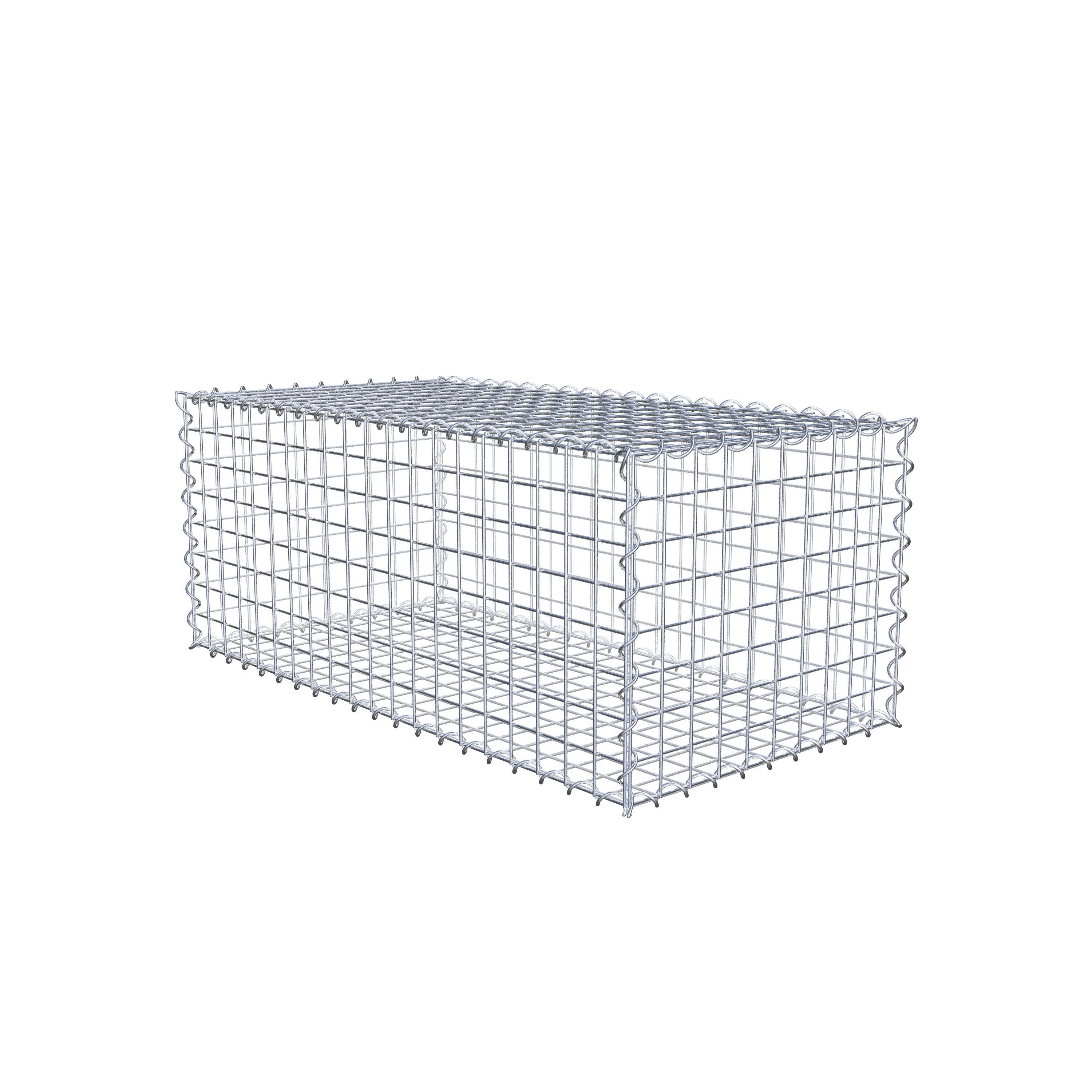 Gabion 100 cm x 40 cm x 50 cm (L x H x D), maskestørrelse 5 cm x 5 cm, spiral