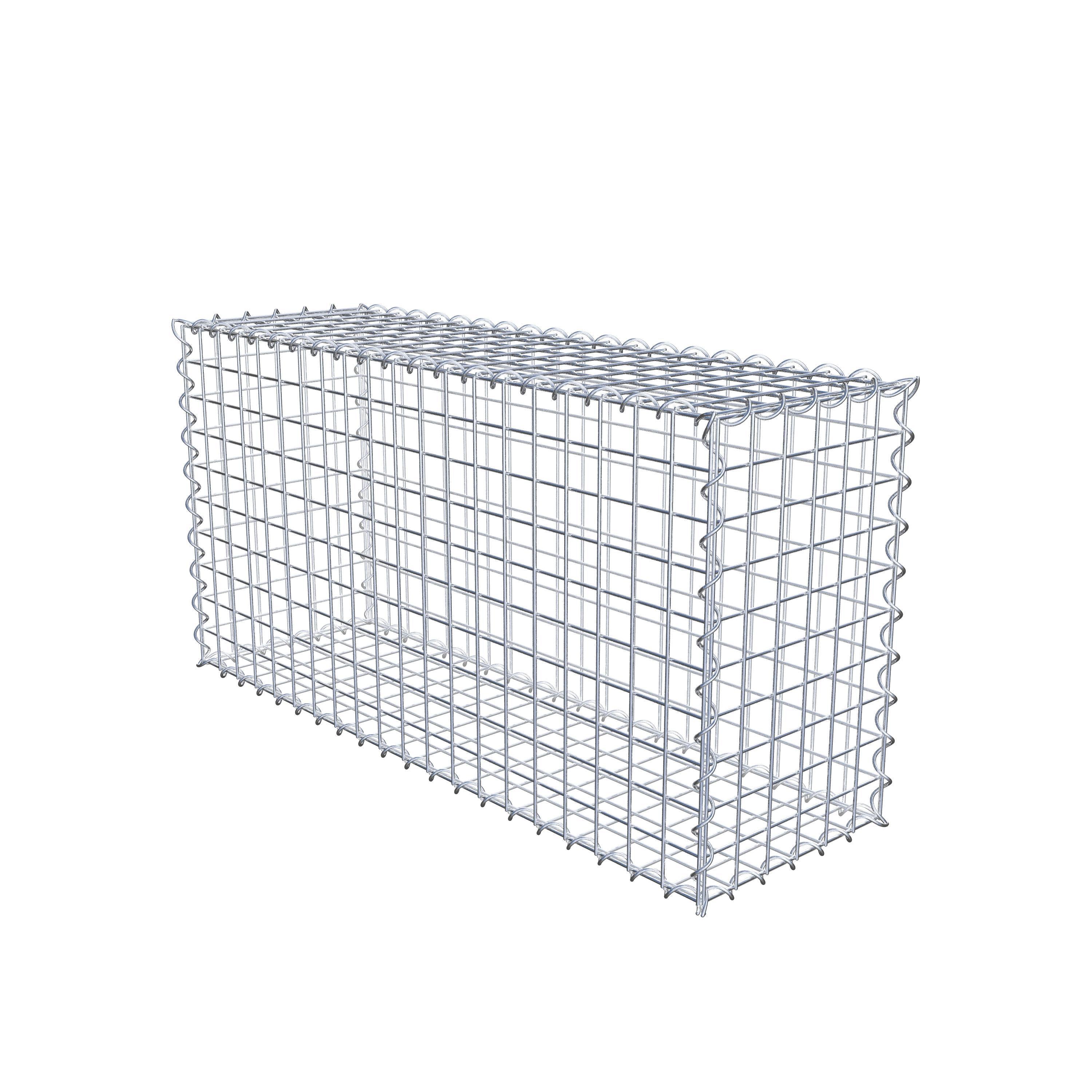 Gabion 100 cm x 50 cm x 30 cm (L x H x D), maskestørrelse 5 cm x 5 cm, spiral