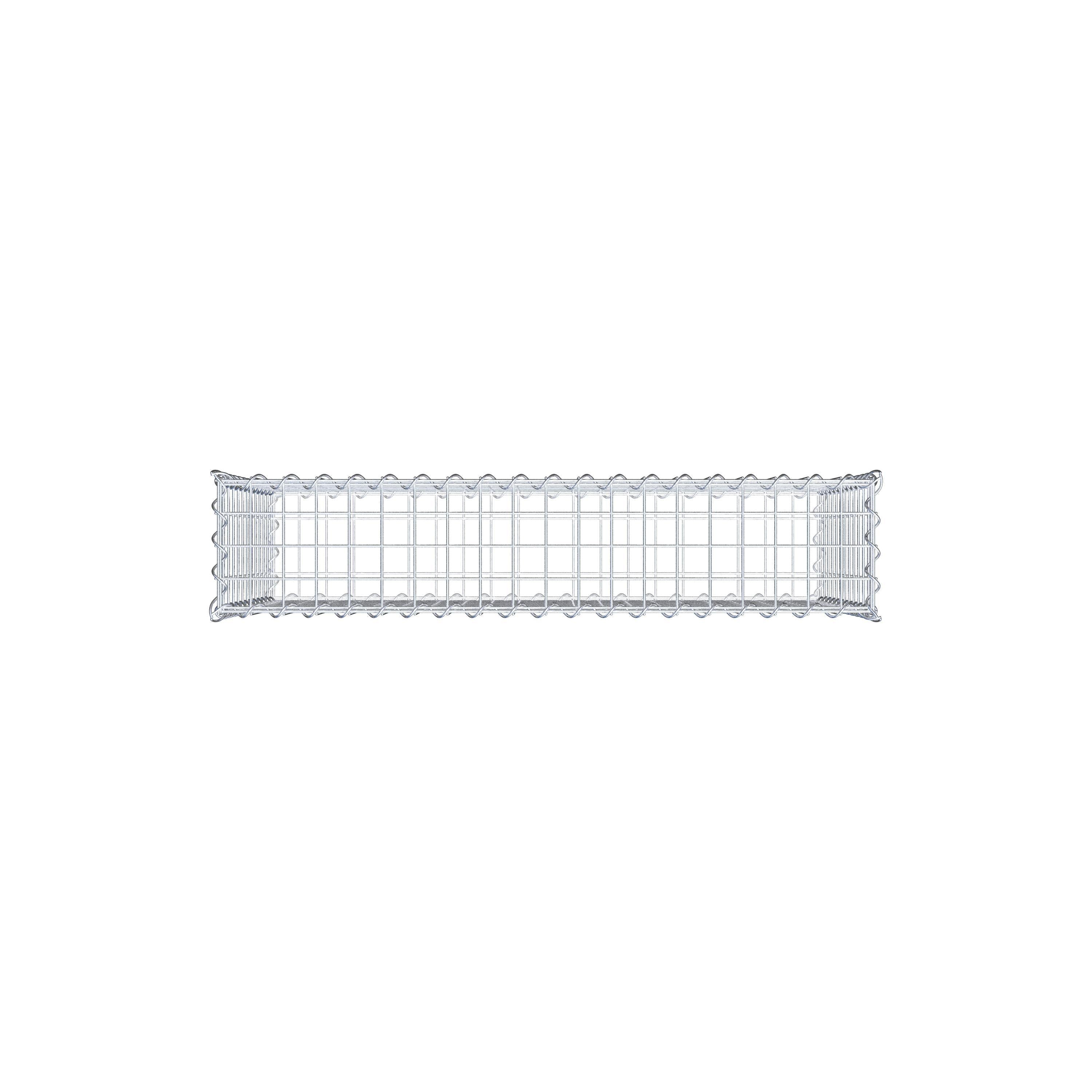 Gabião 100 cm x 60 cm x 20 cm (C x A x P), malhagem 5 cm x 5 cm, espiral