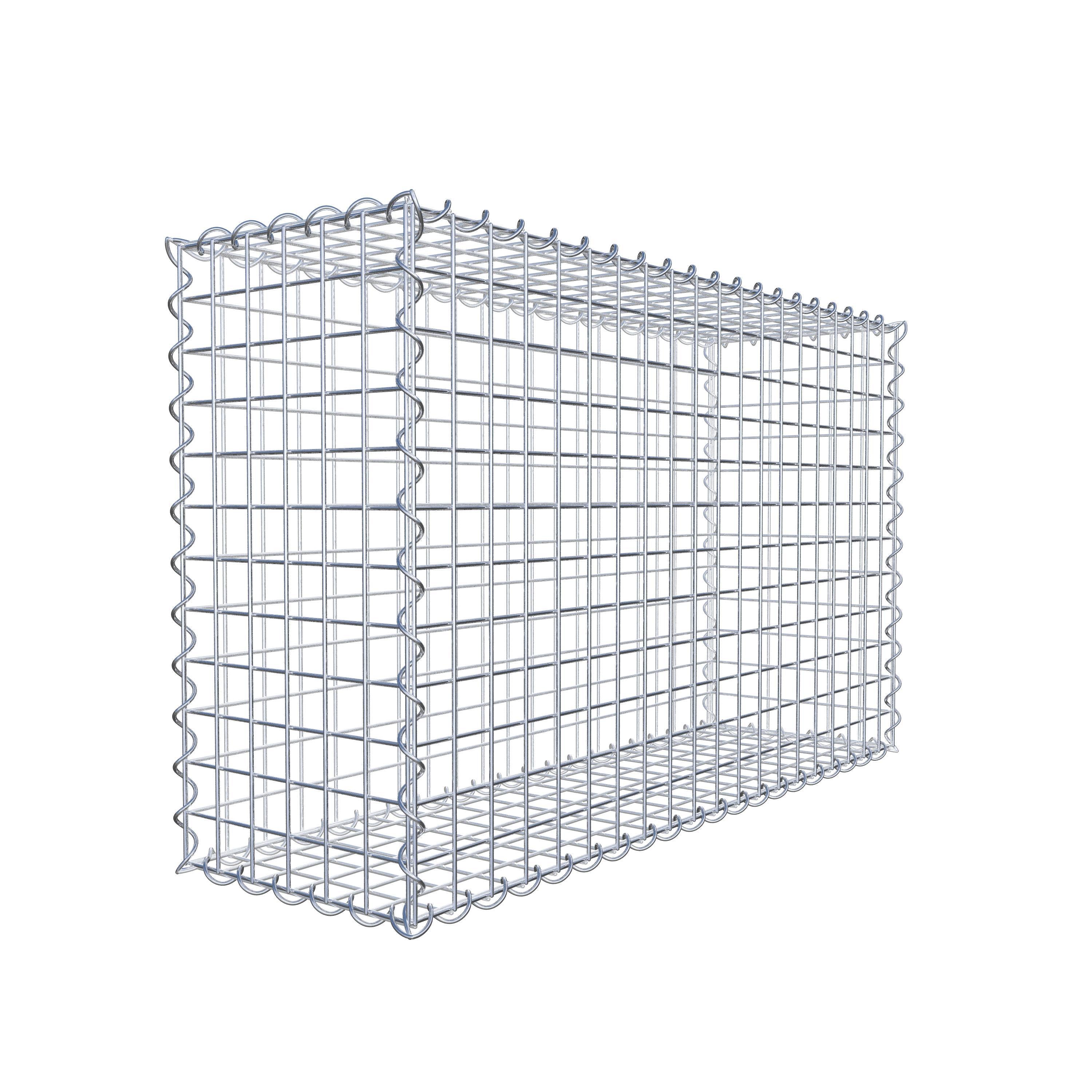 Gabion 100 cm x 60 cm x 30 cm (L x H x D), maskestørrelse 5 cm x 5 cm, spiral