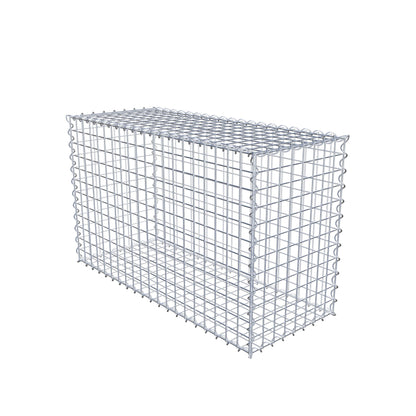 Gabion 100 cm x 60 cm x 40 cm (L x H x D), maskstorlek 5 cm x 5 cm, spiral