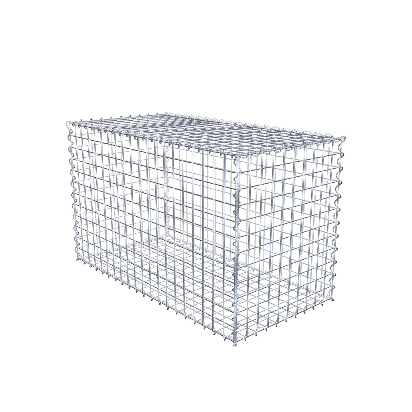 Gabion 100 cm x 60 cm x 50 cm (L x H x D), maskestørrelse 5 cm x 5 cm, spiral