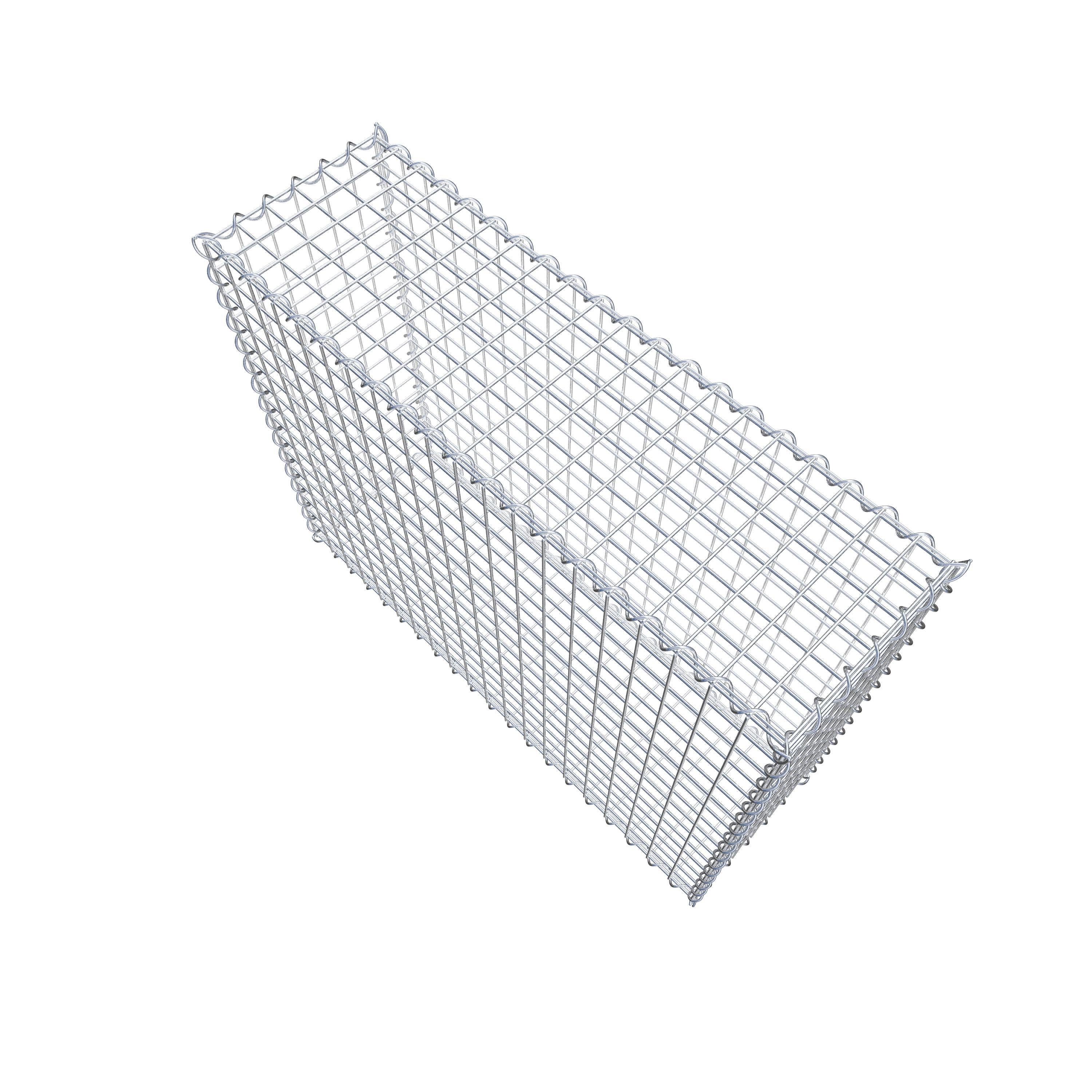 Gabion 100 cm x 80 cm x 30 cm (L x H x D), maskestørrelse 5 cm x 5 cm, spiral