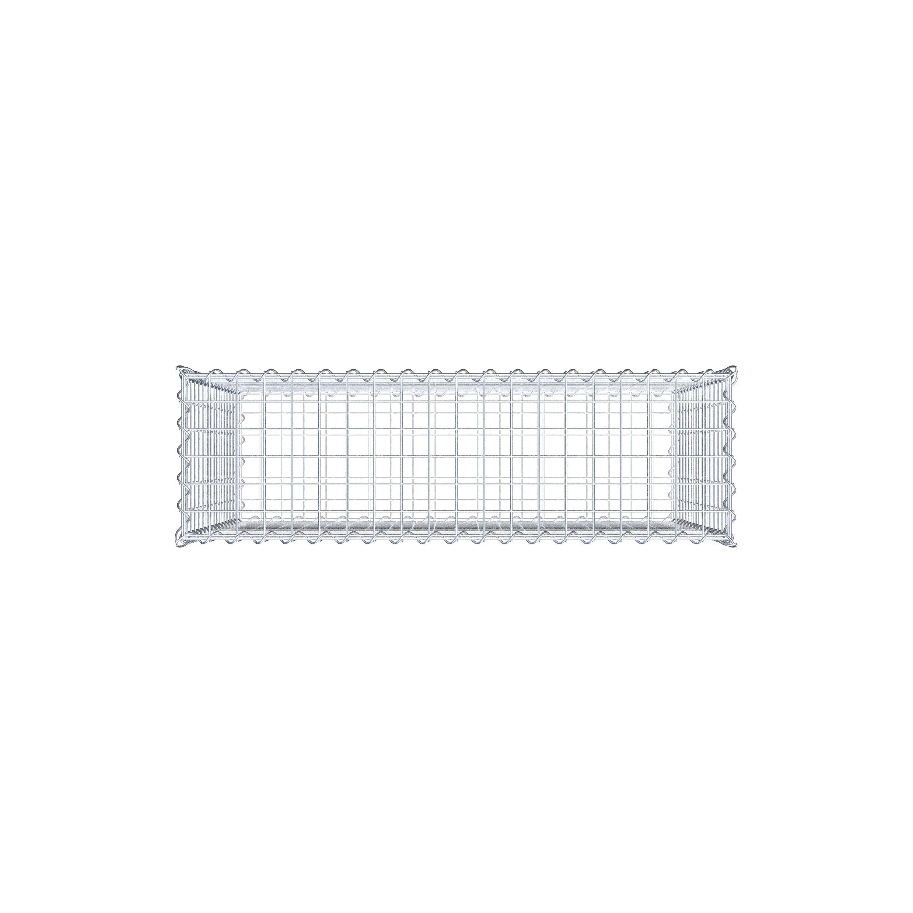 Gabion 100 cm x 80 cm x 30 cm (L x H x D), maskestørrelse 5 cm x 5 cm, spiral