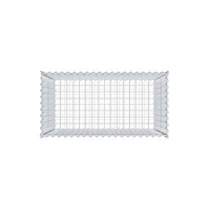 Gabion 100 cm x 80 cm x 50 cm (L x H x D), mesh size 5 cm x 5 cm, spiral