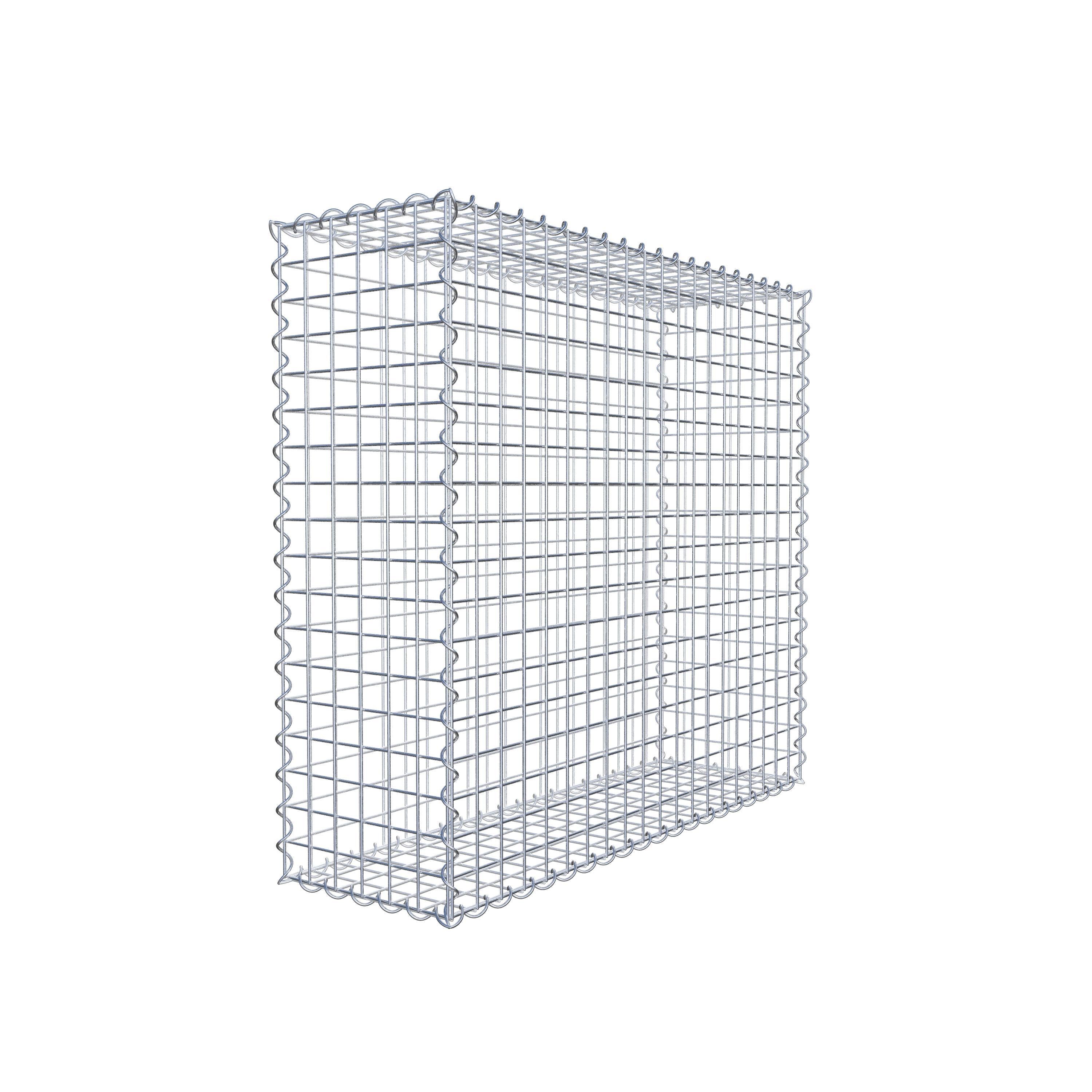 Schanskorf 100 cm x 90 cm x 30 cm (L x H x D), maaswijdte 5 cm x 5 cm, spiraal