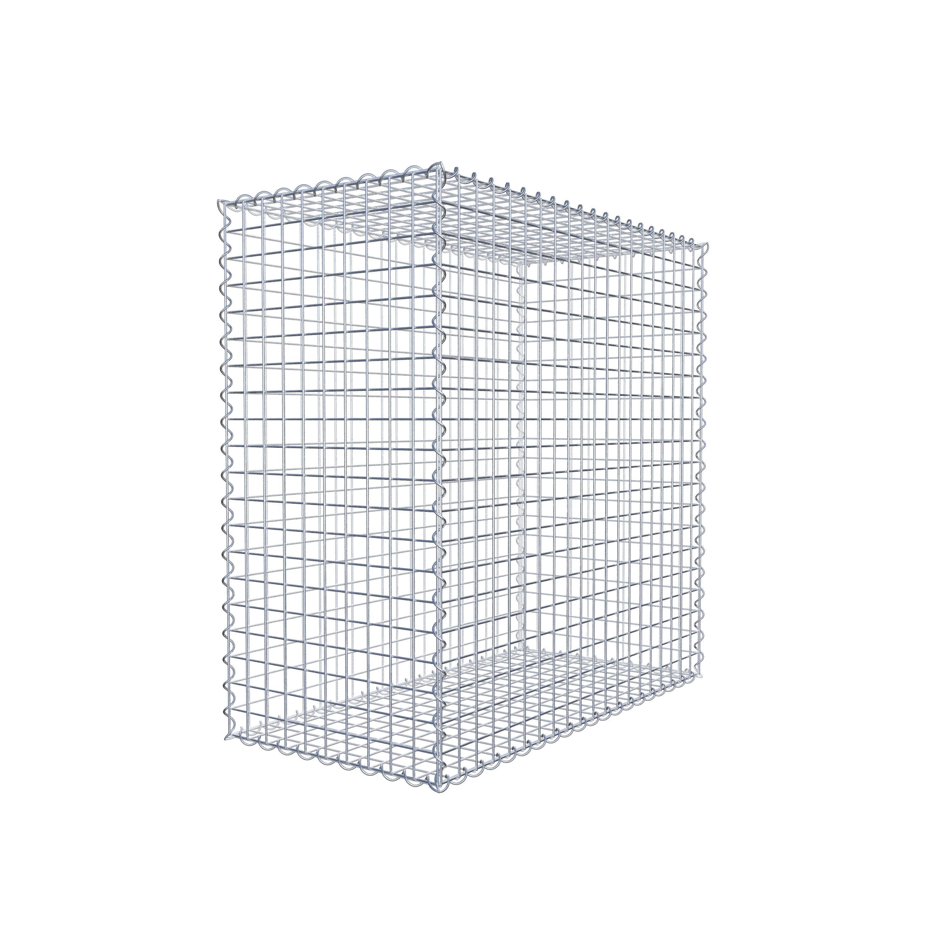 Schanskorf 100 cm x 100 cm x 50 cm (L x H x D), maaswijdte 5 cm x 5 cm, spiraalvormig